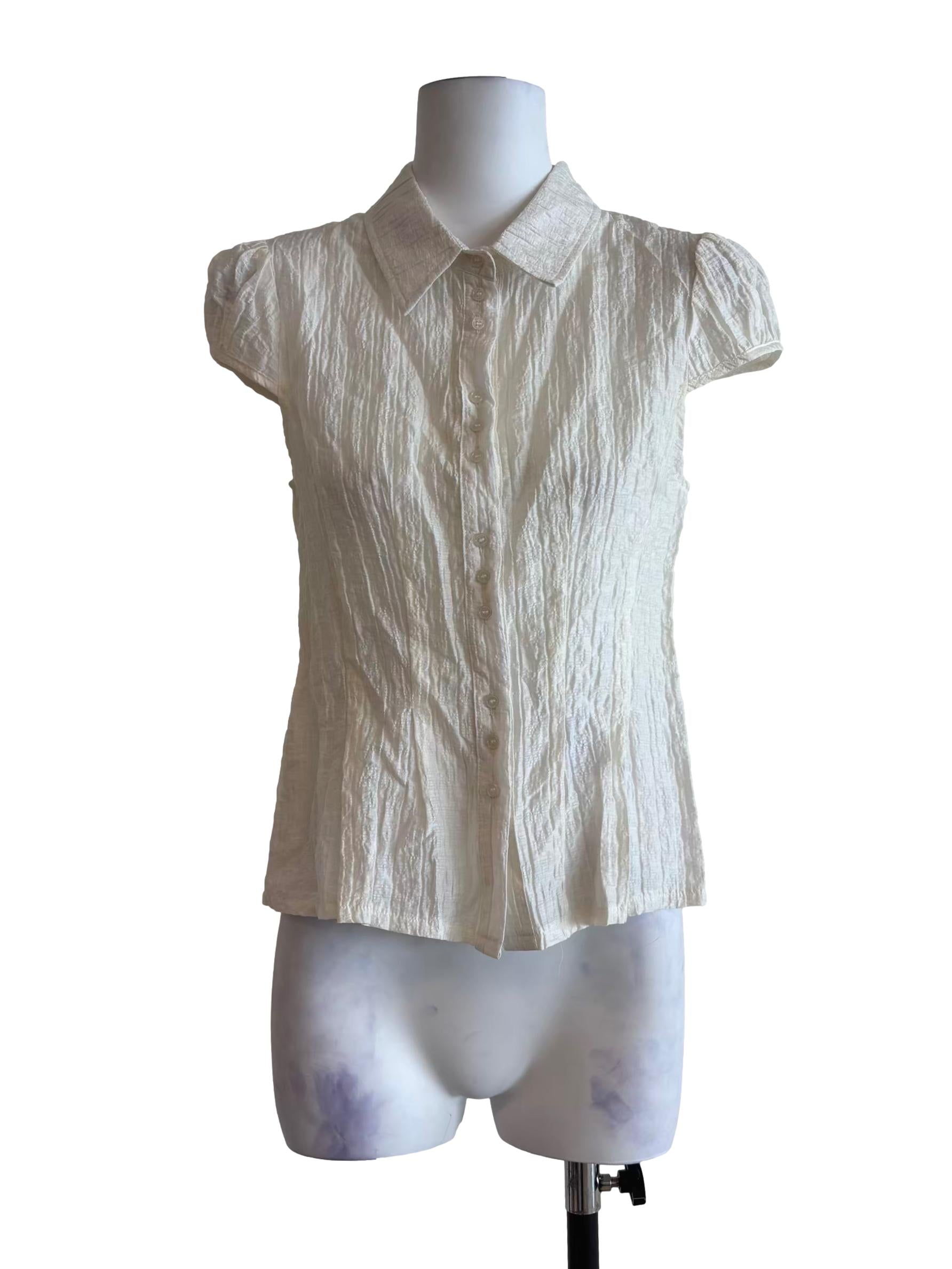 Pearl White Cap Sleeve Blouse