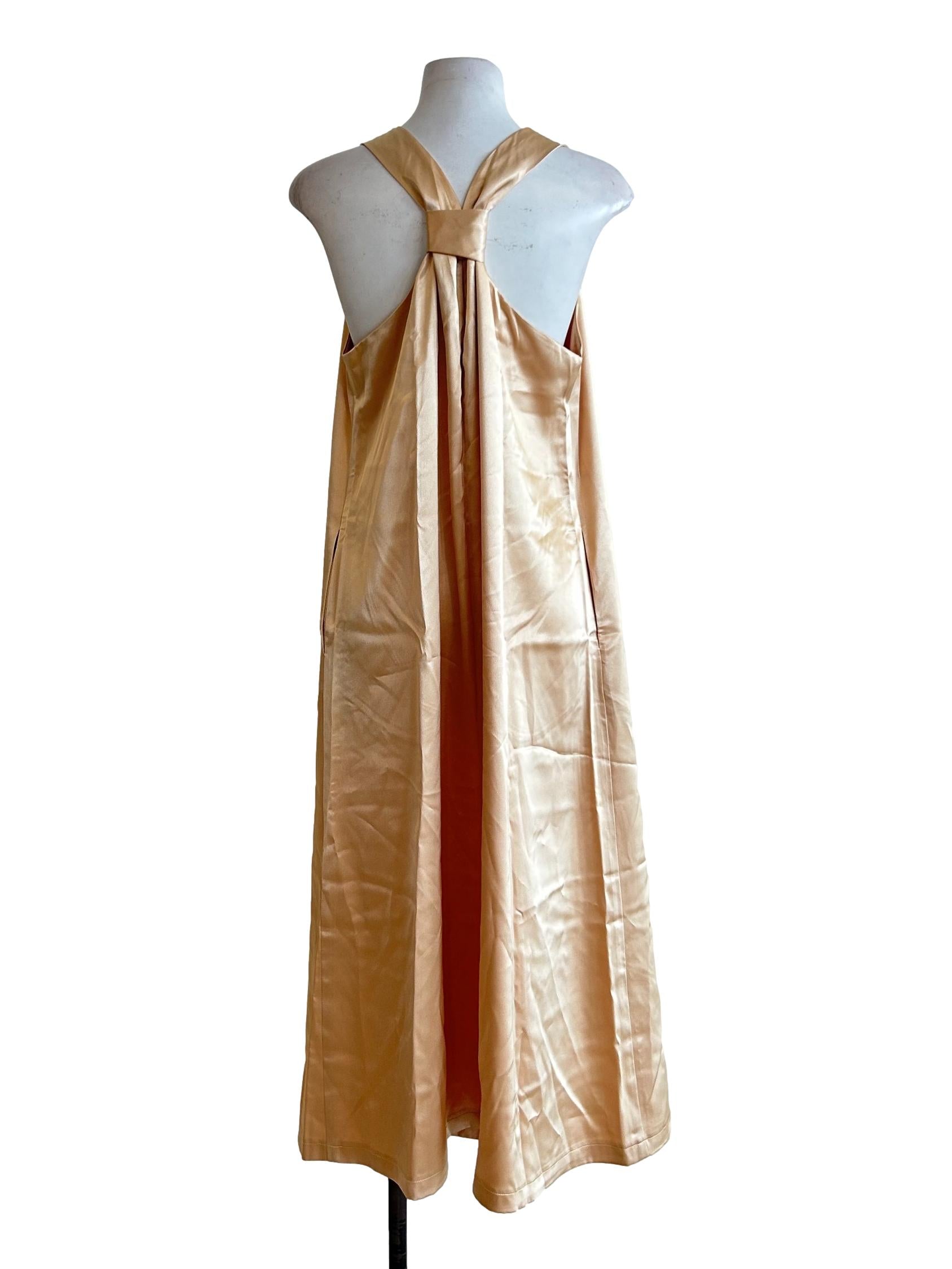 Champagne Gold Halter Dress
