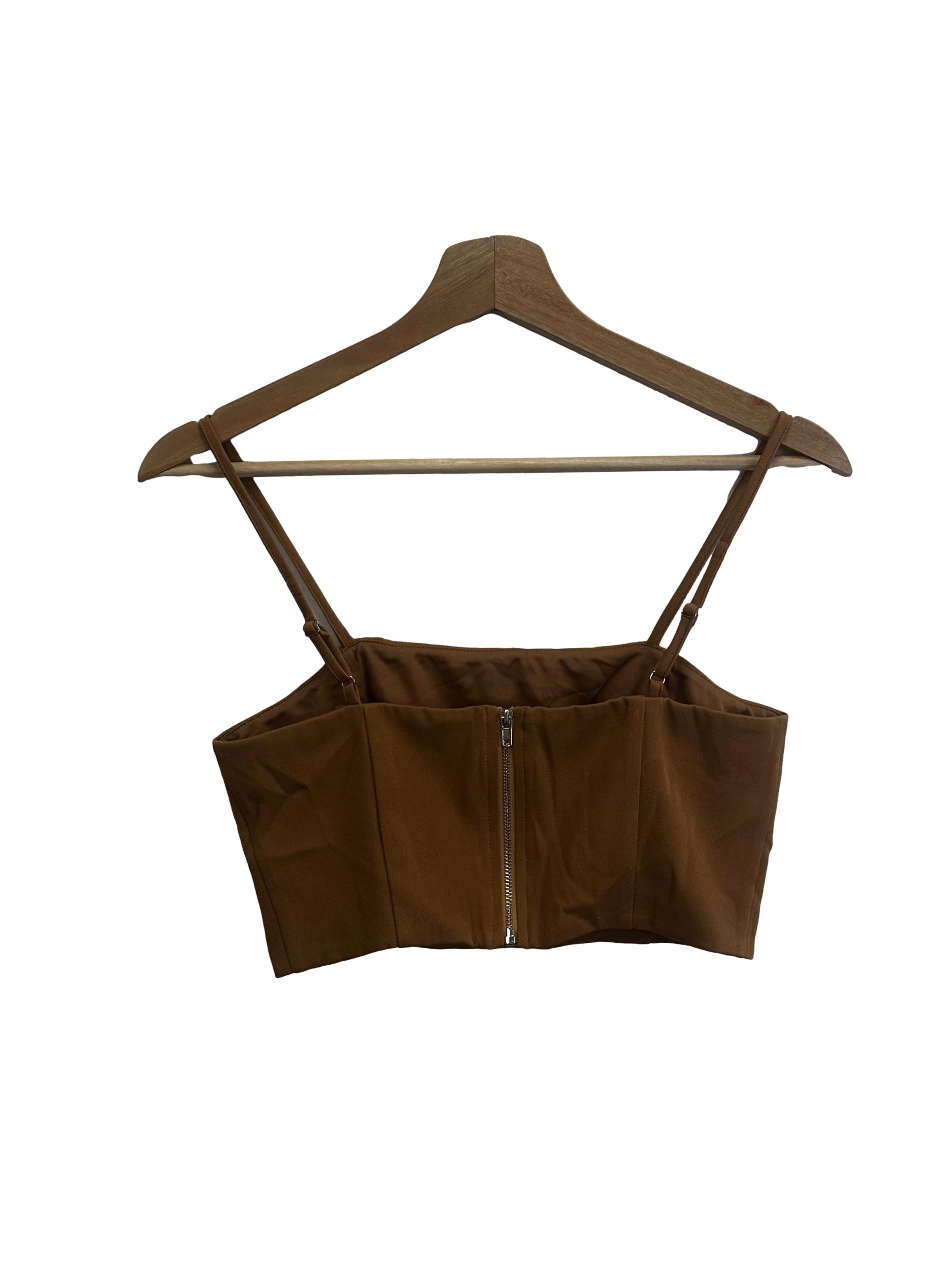 Tortilla Brown Cami Crop Top