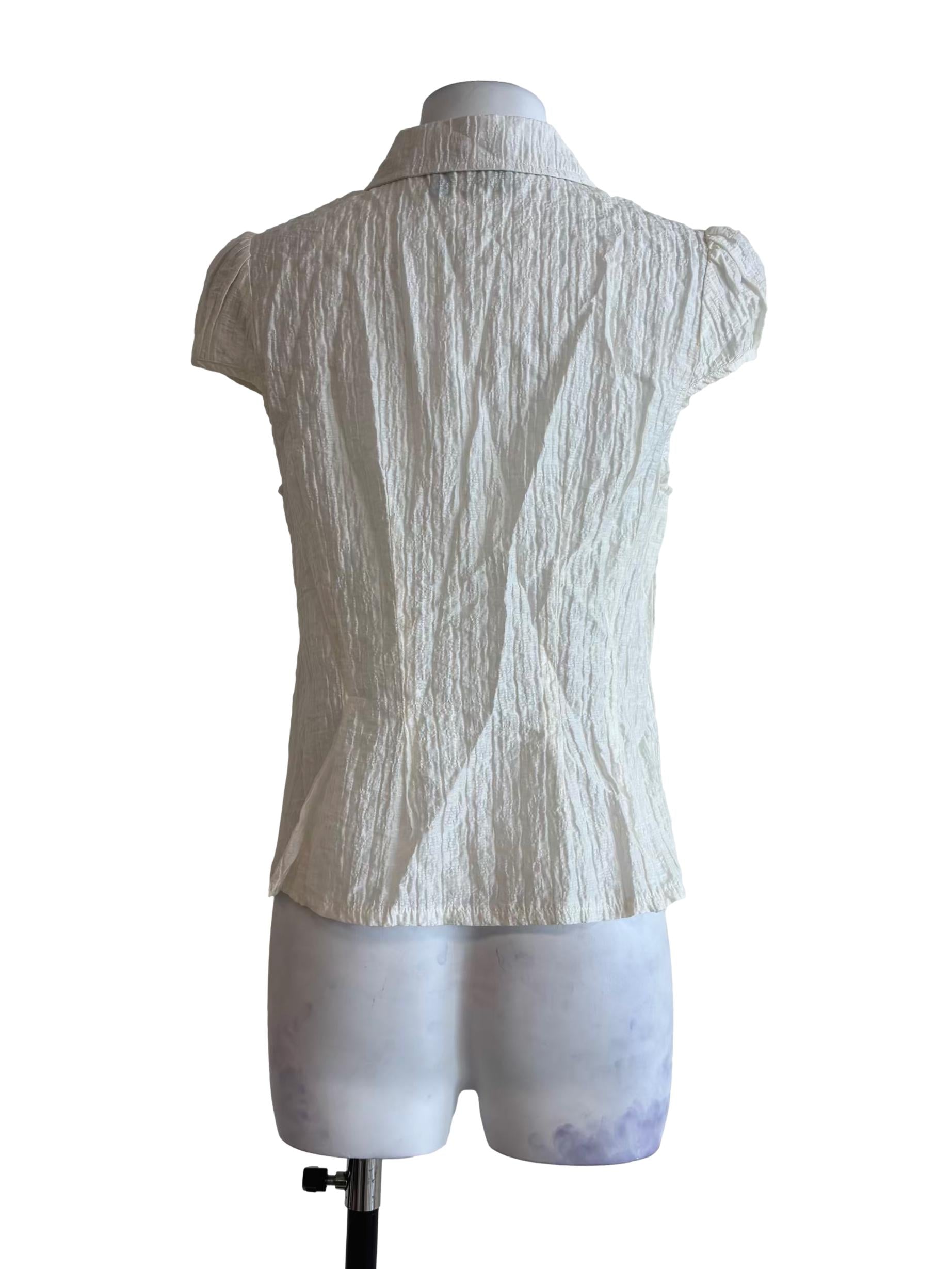 Pearl White Cap Sleeve Blouse