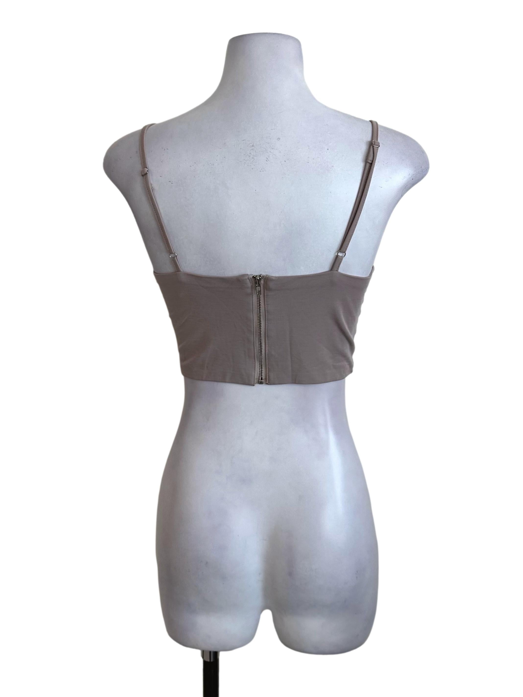 Tortilla Brown Spaghetti Strap Crop Top TEM