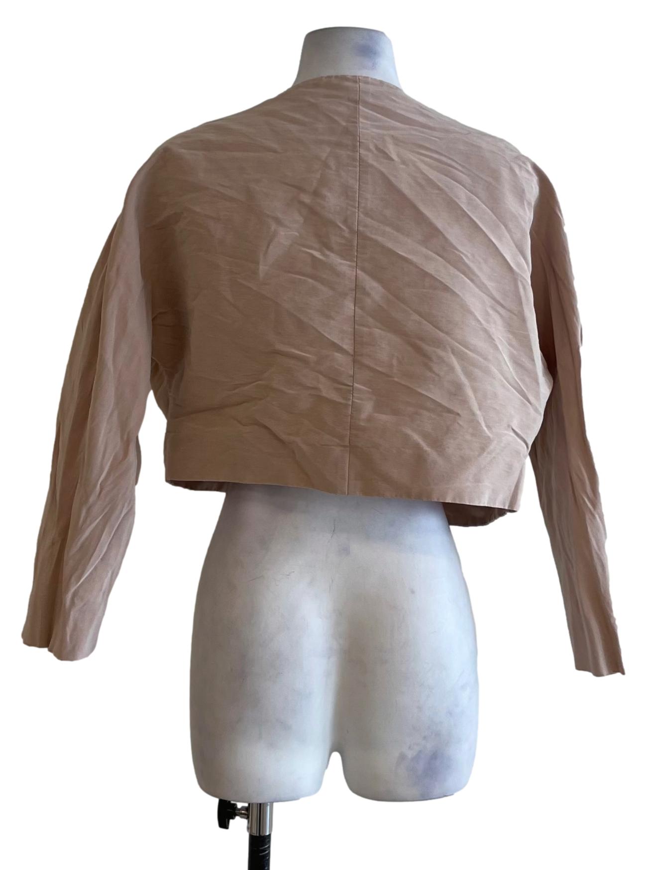 Blush Pink Jewel Neckline Jacket