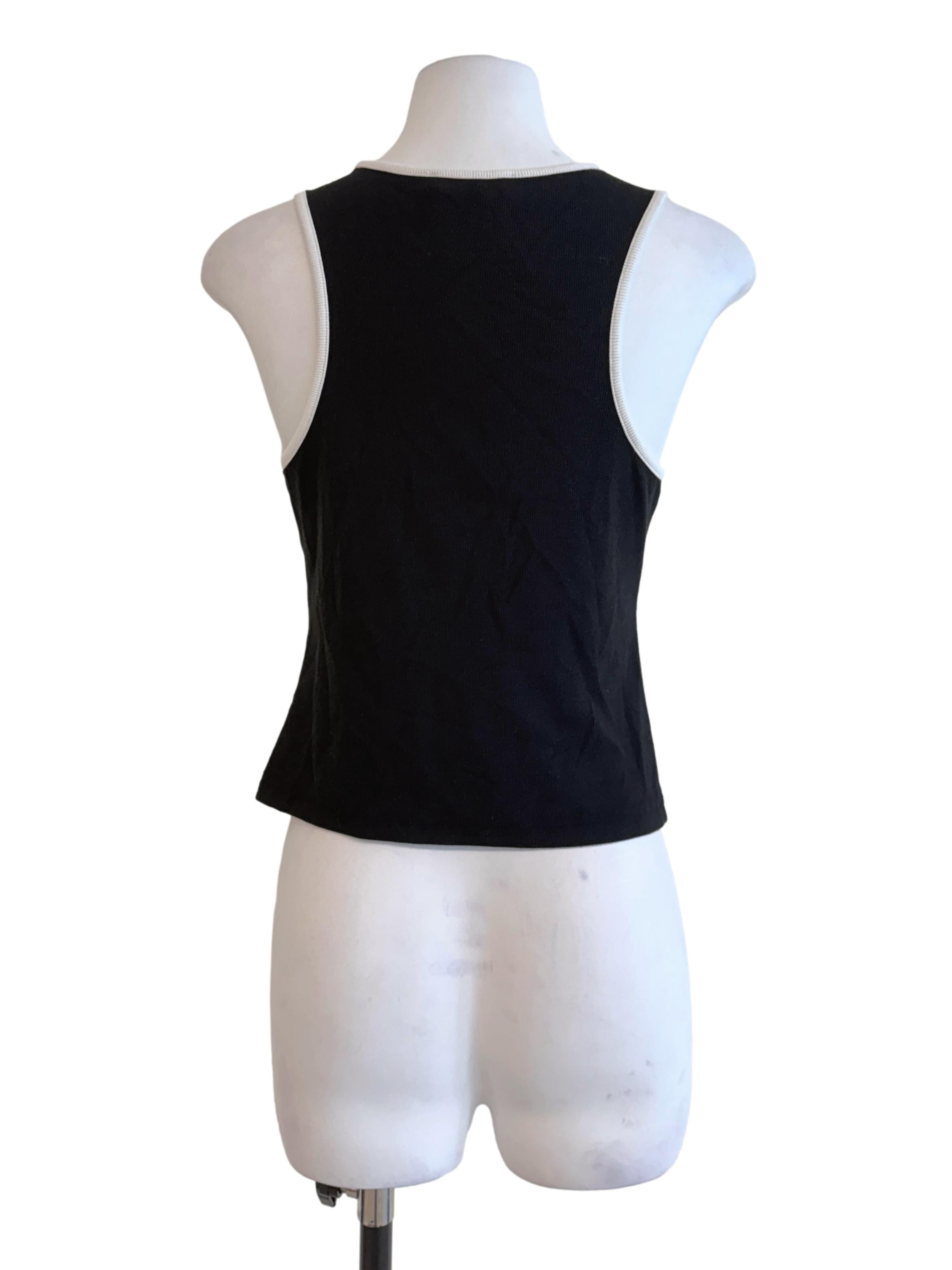 Black Contrast Tank Top TTR
