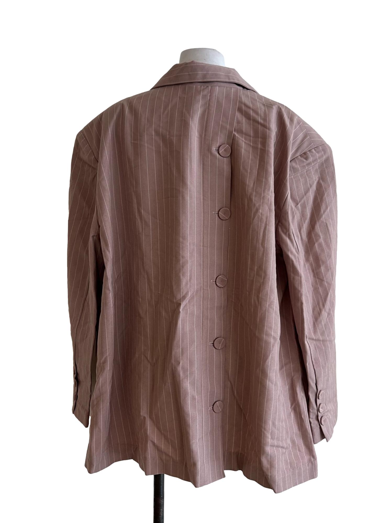 Dusty Pink Stripes Blazer