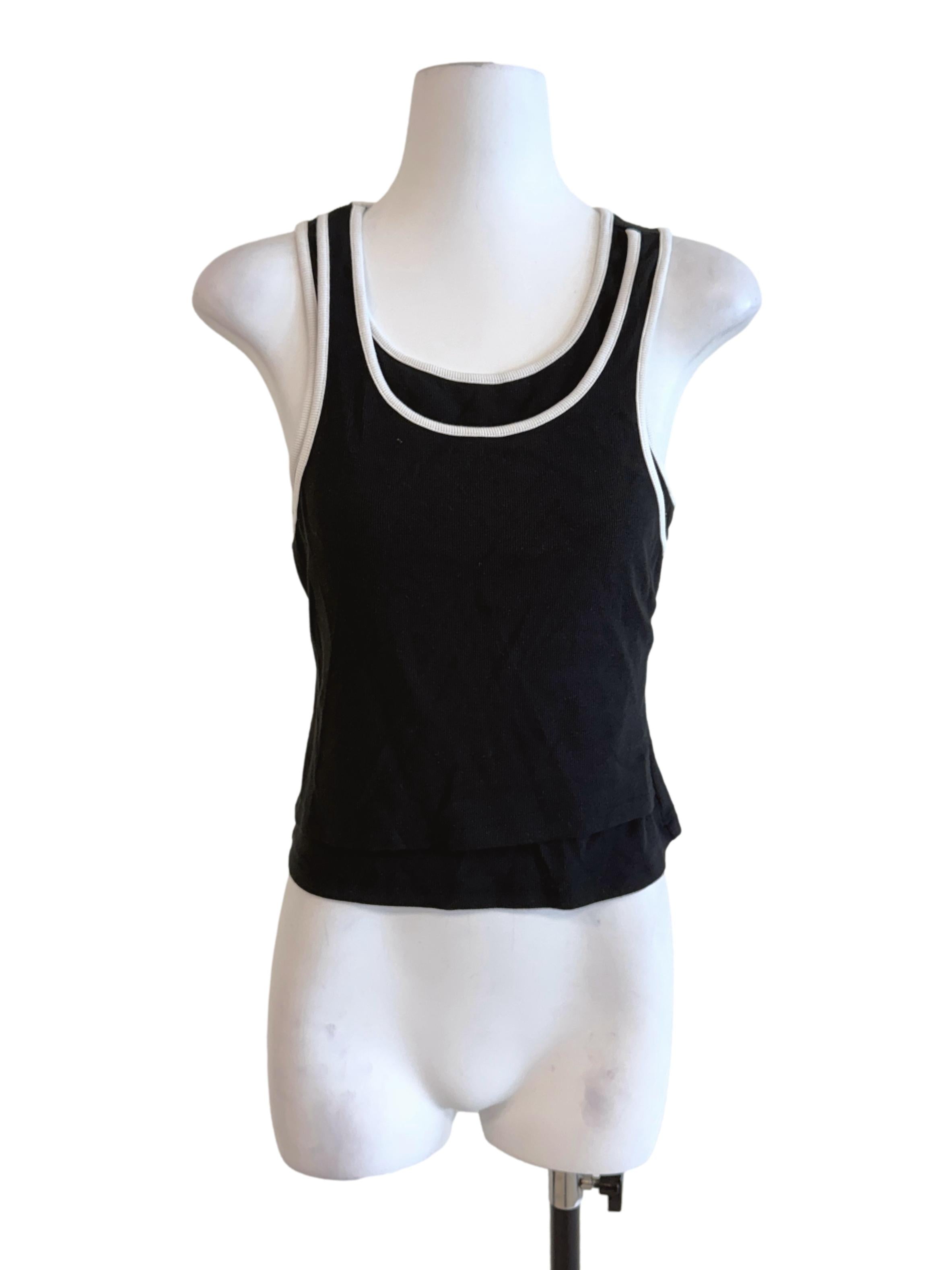Black Contrast Tank Top TTR