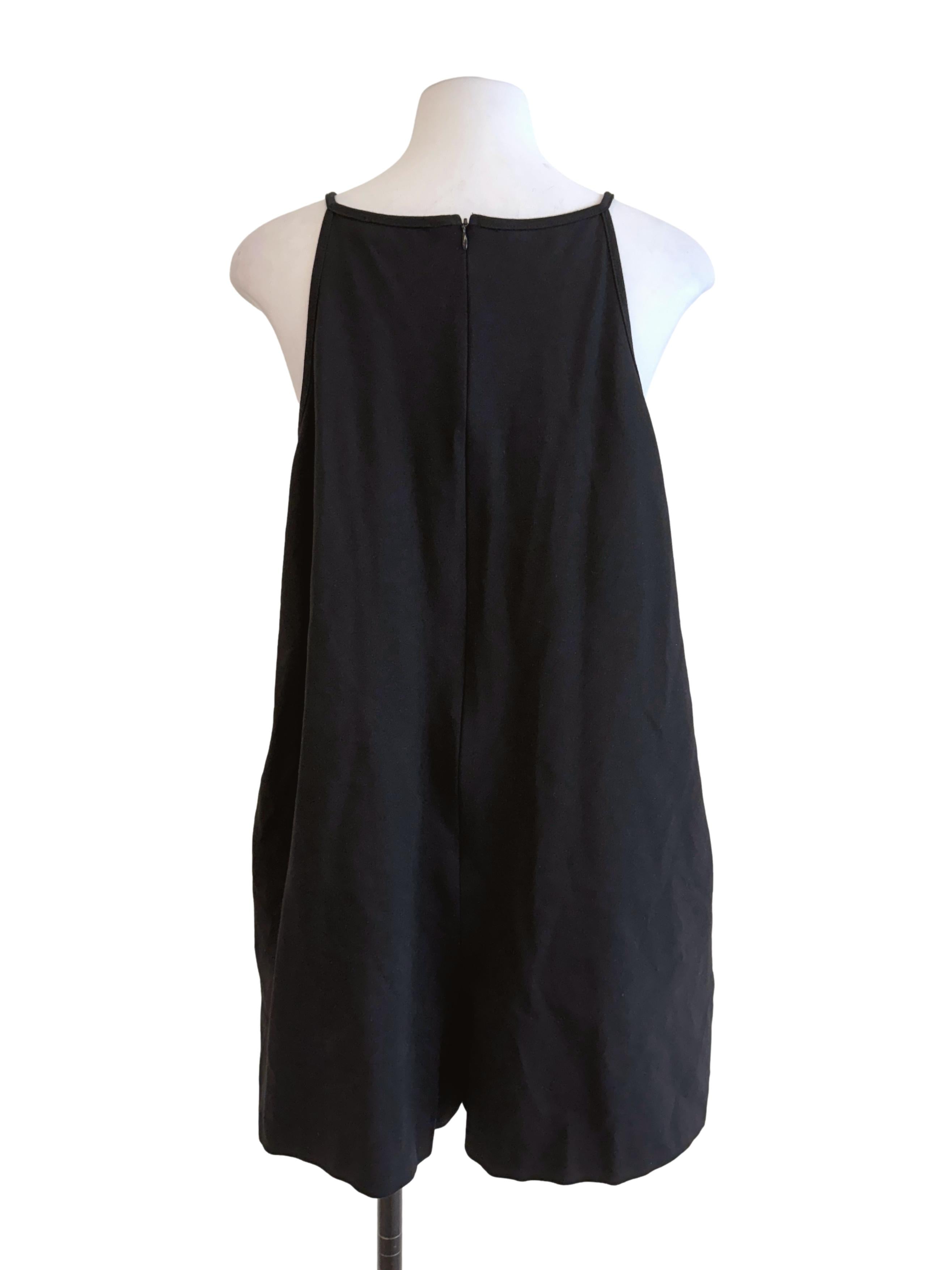 Black Sleeveless Swing Rompers LB