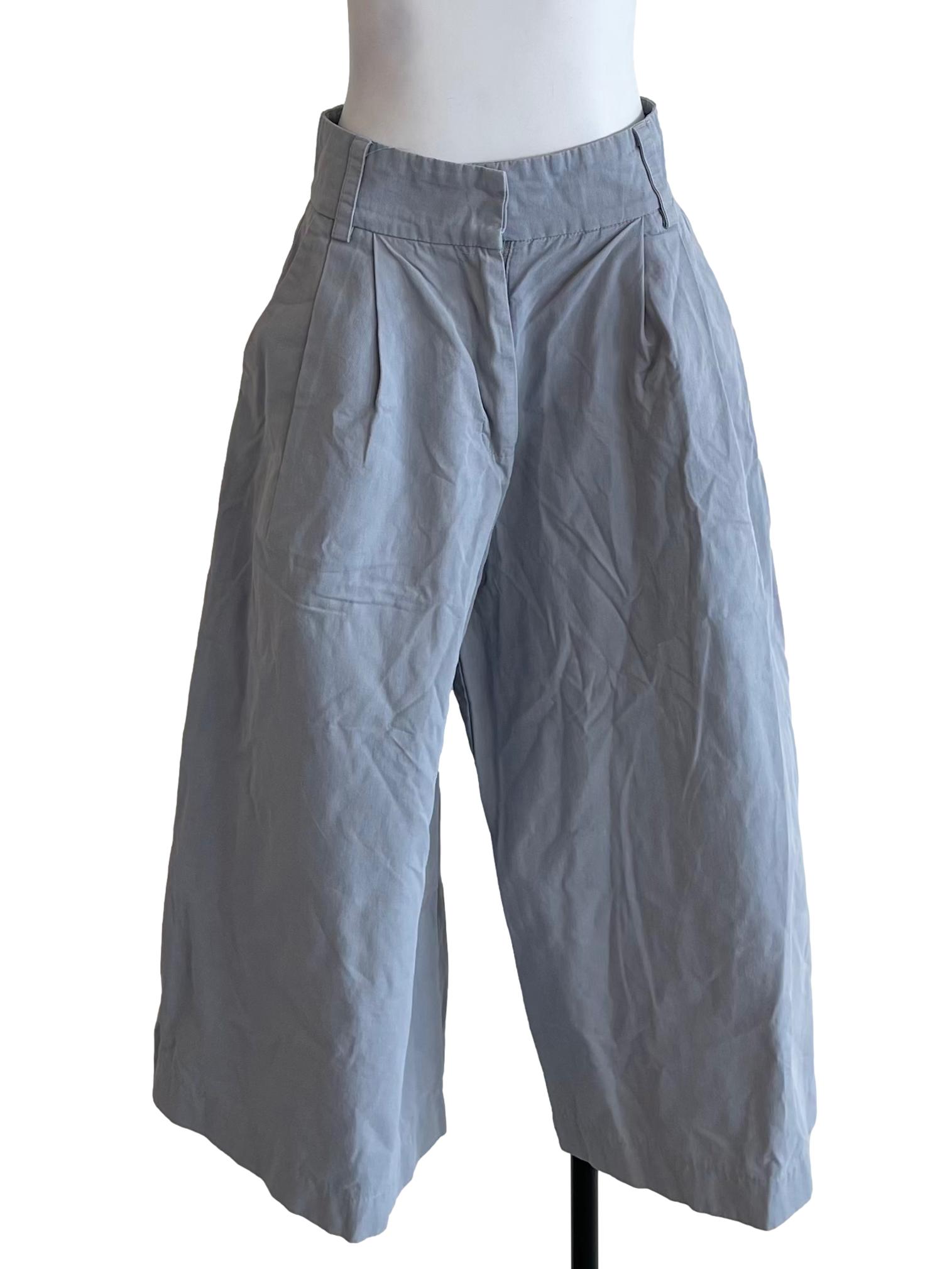Cloud Grey Pleated Culottes TEM
