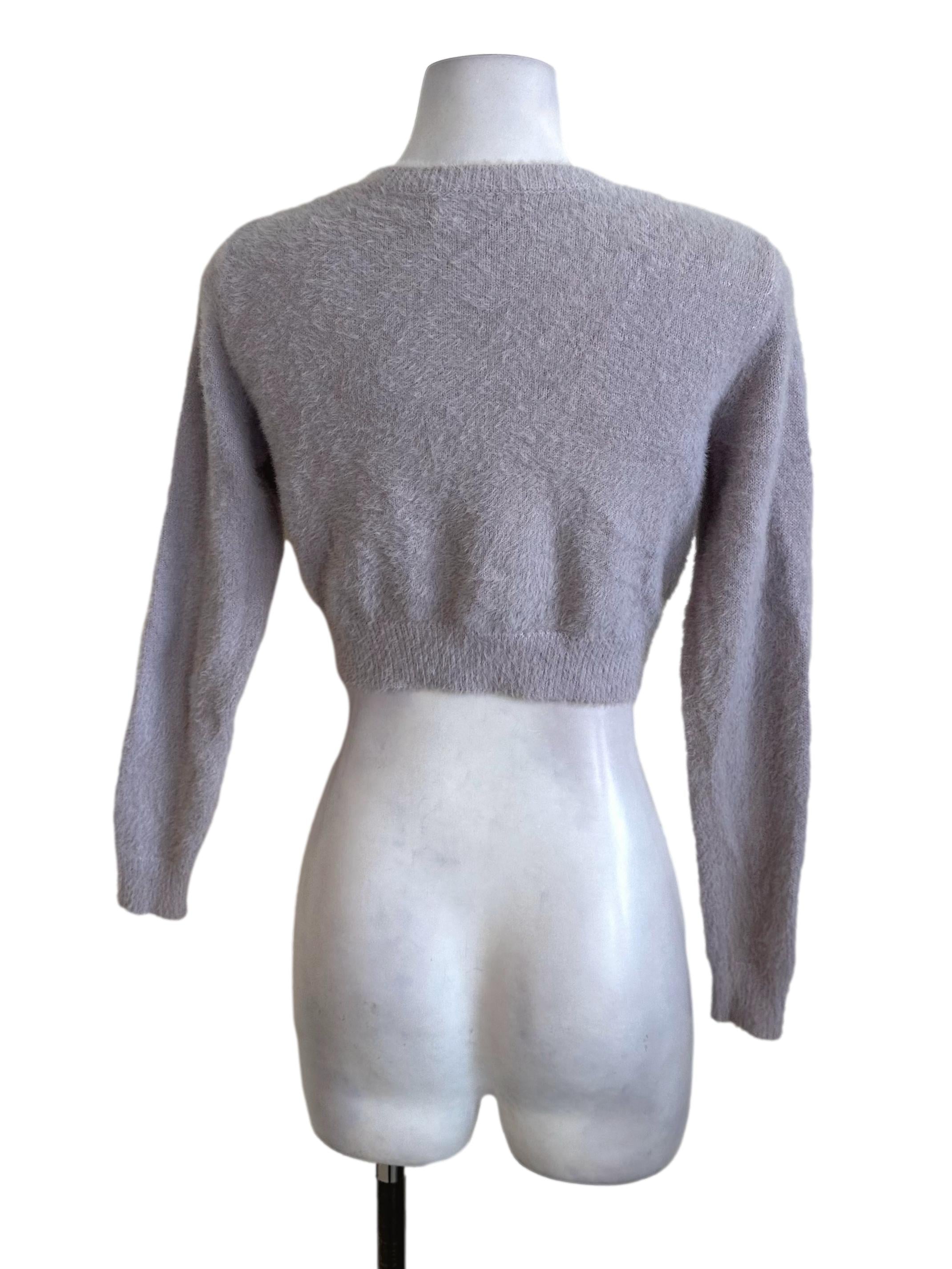 Dusty Purple Fleece Button Cardigan