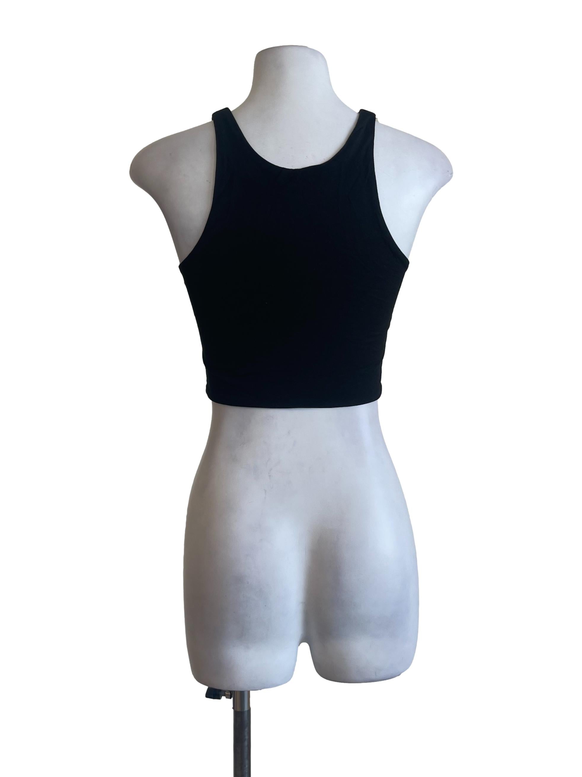 Black Slit Bust Tank Top