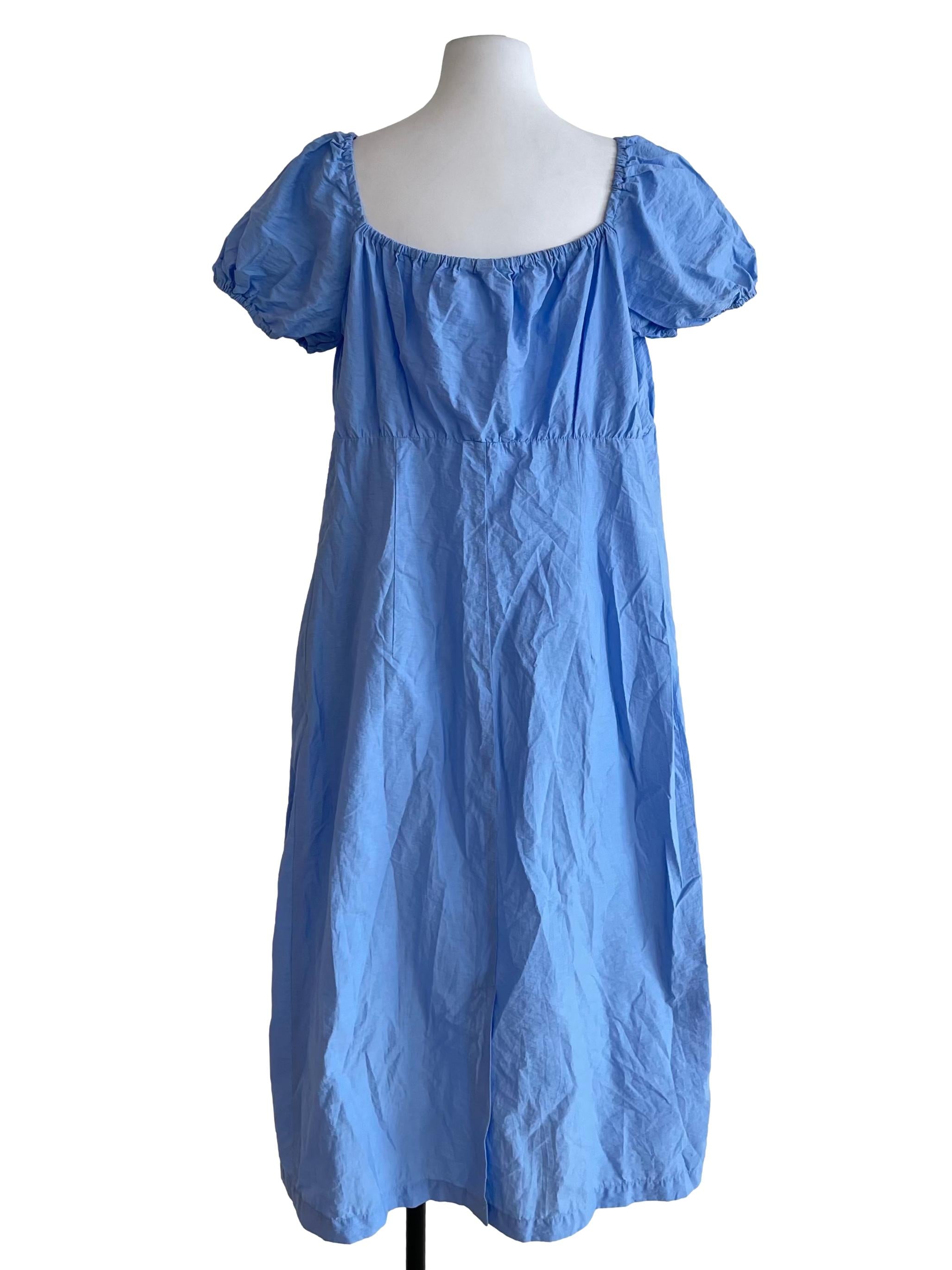 Cool Blue Milkmaid Straight Dress