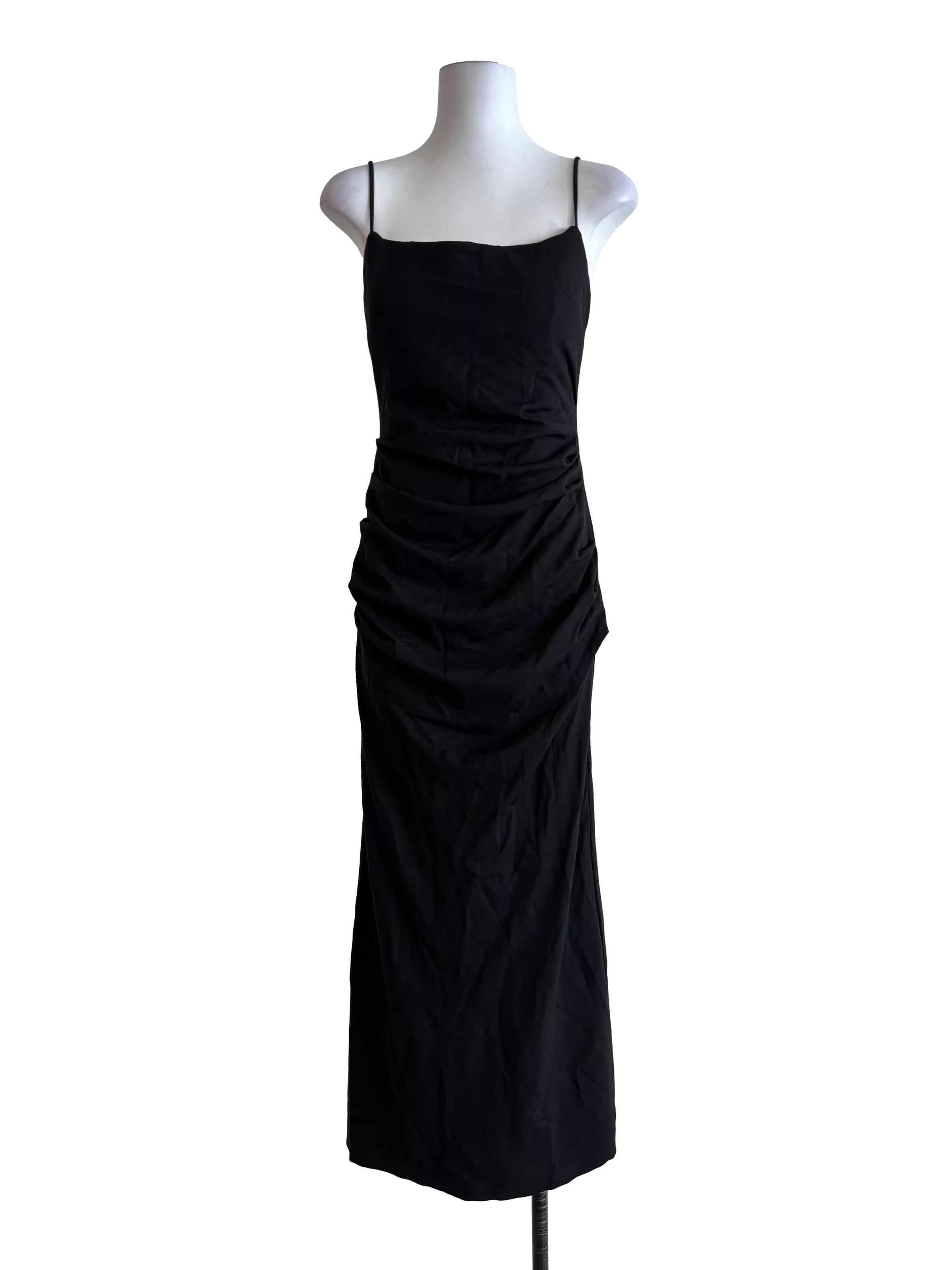 Raven Black Bodycon Slip Dress