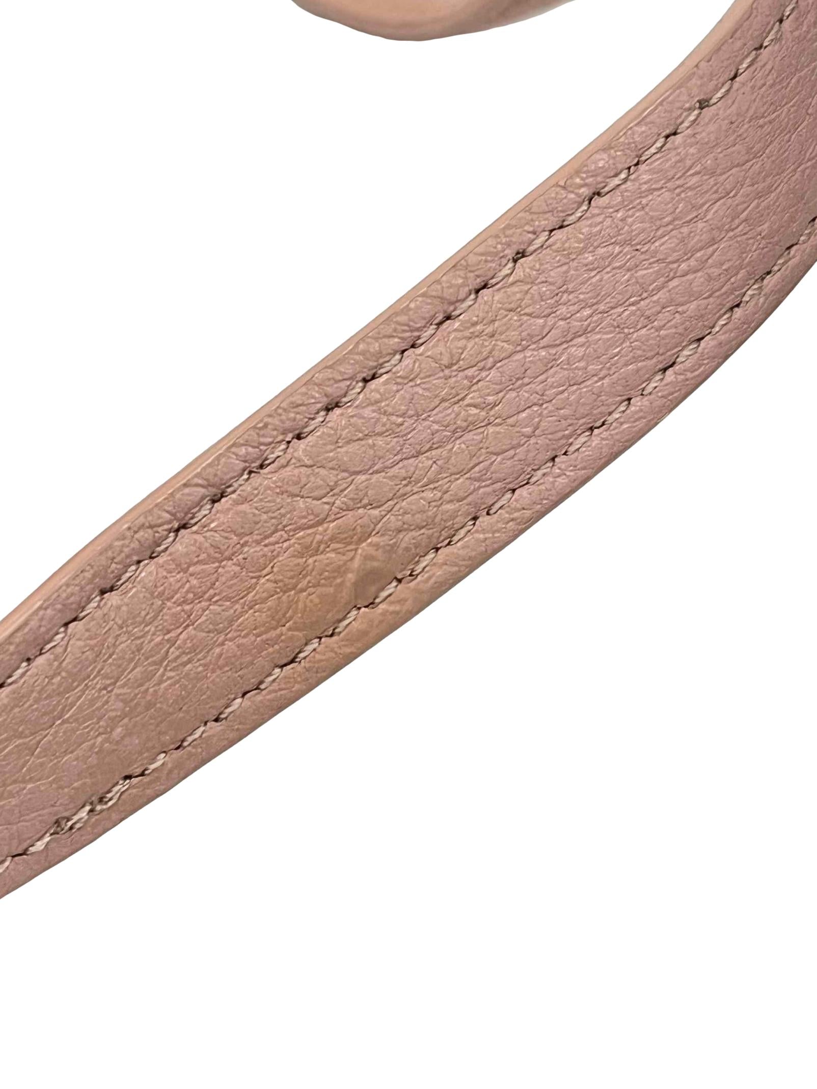 Baby Pink Calf Leather Box Handbag