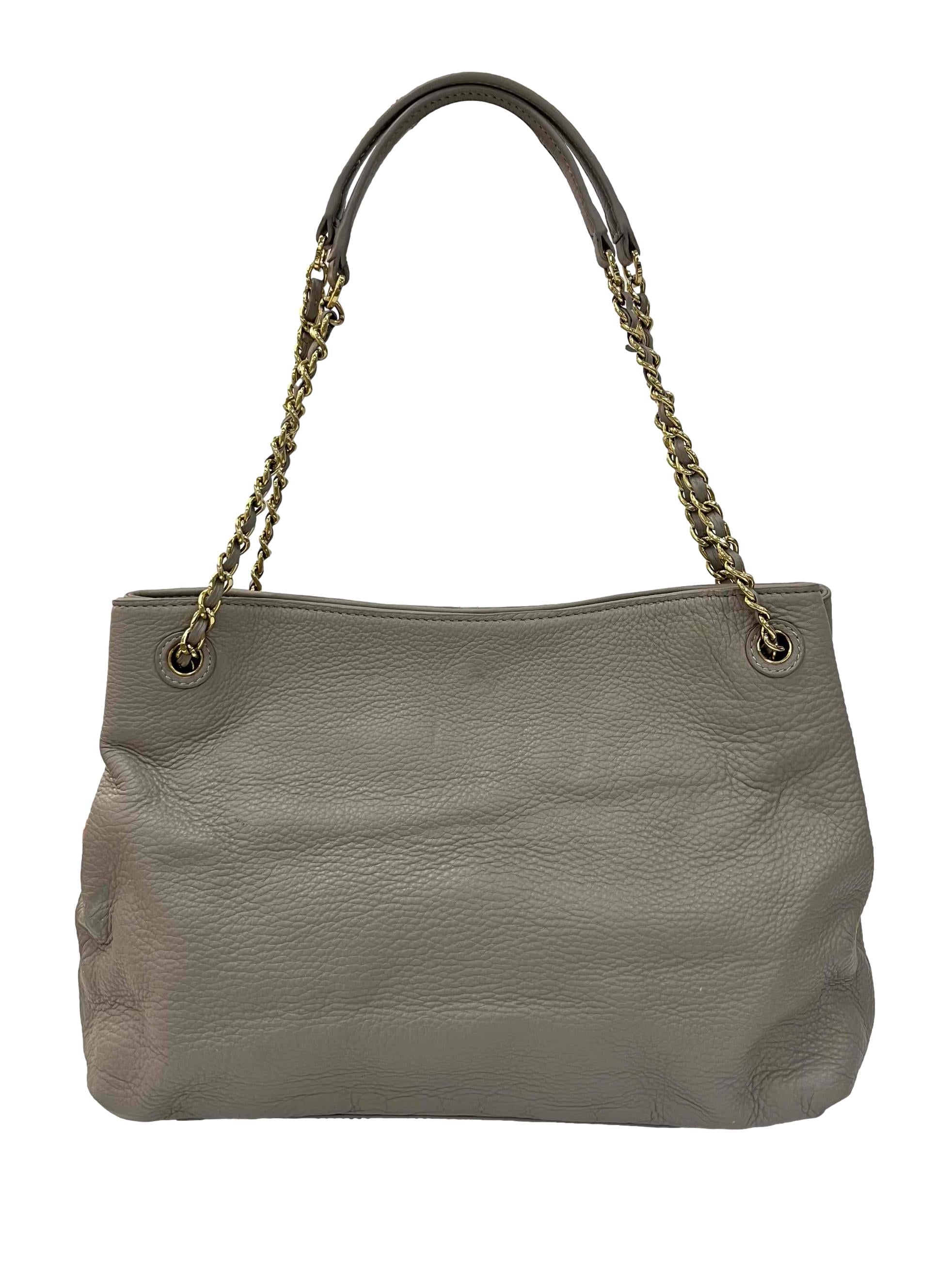 Grey The Chain Shoulder Slouchy Tote Bag
