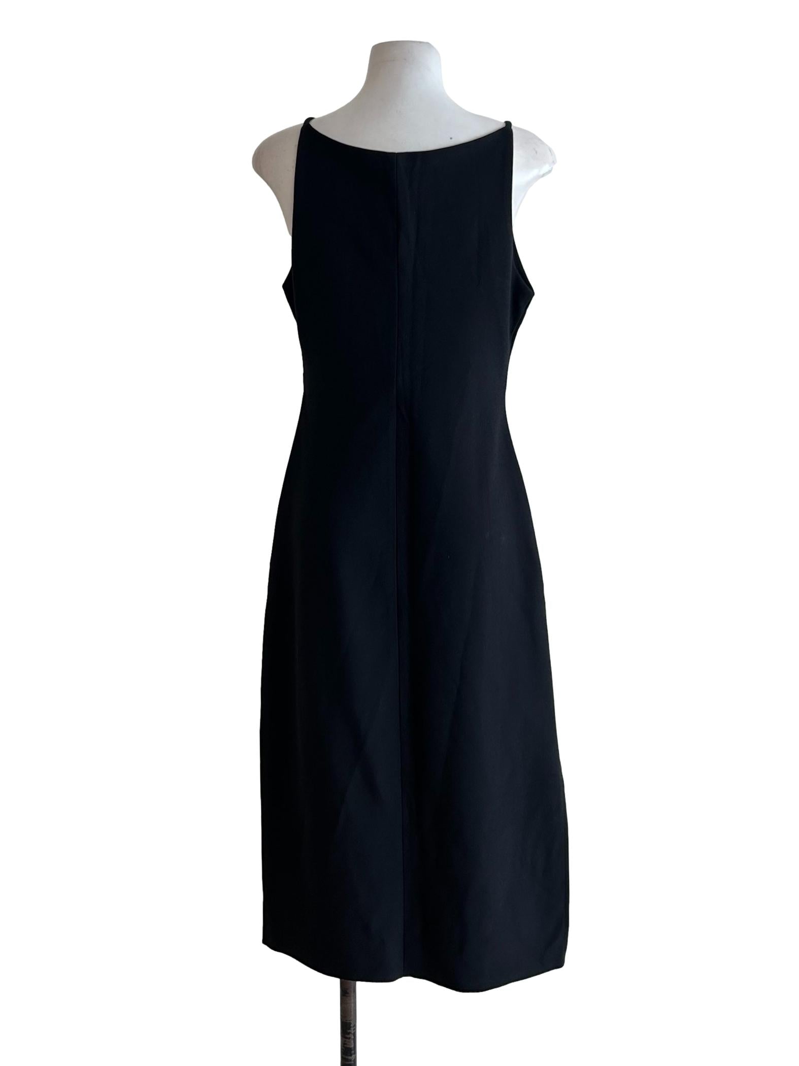 Raven Black Slit Dress