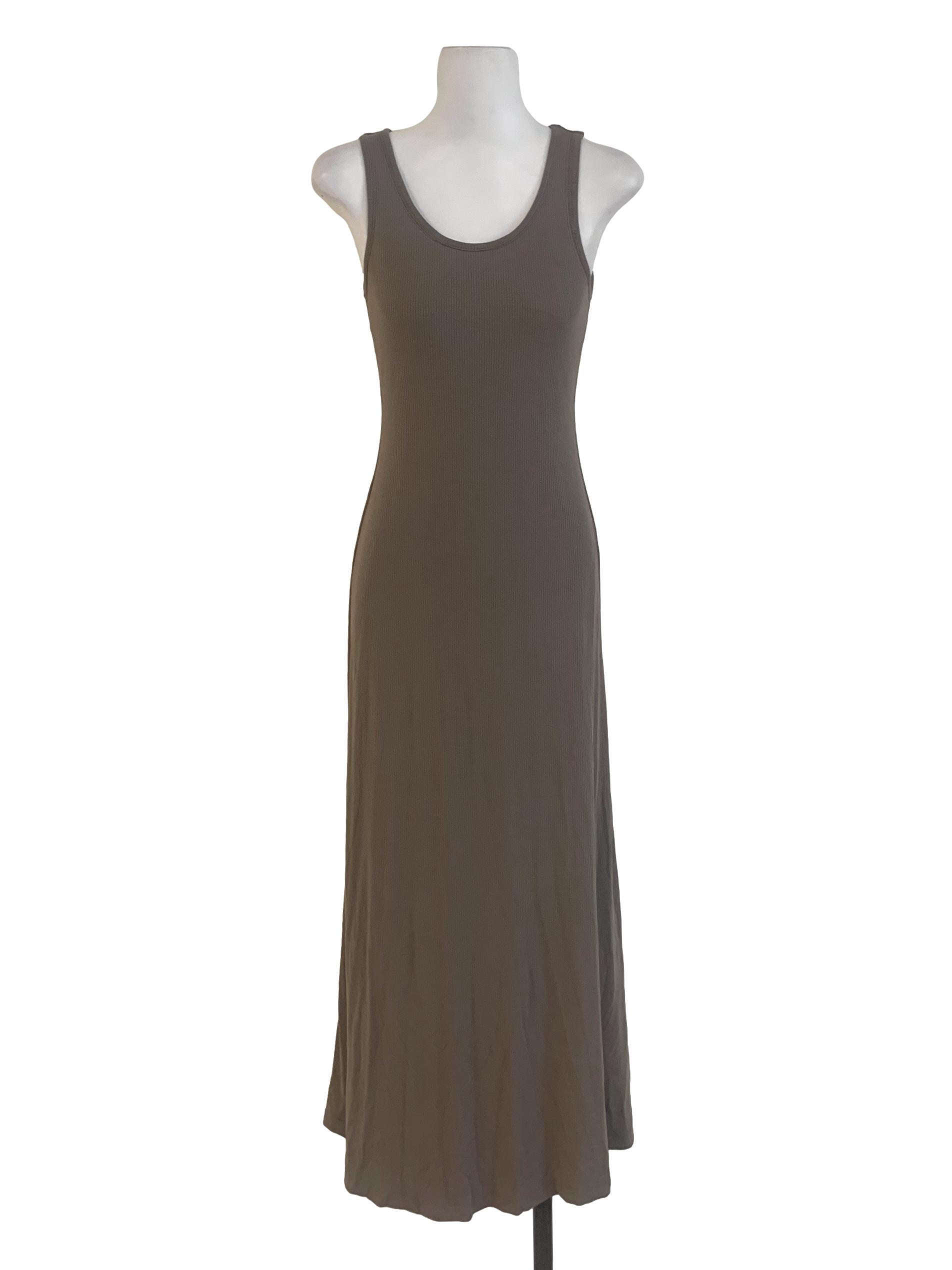 Cedar Brown Round Neck Shift Dress