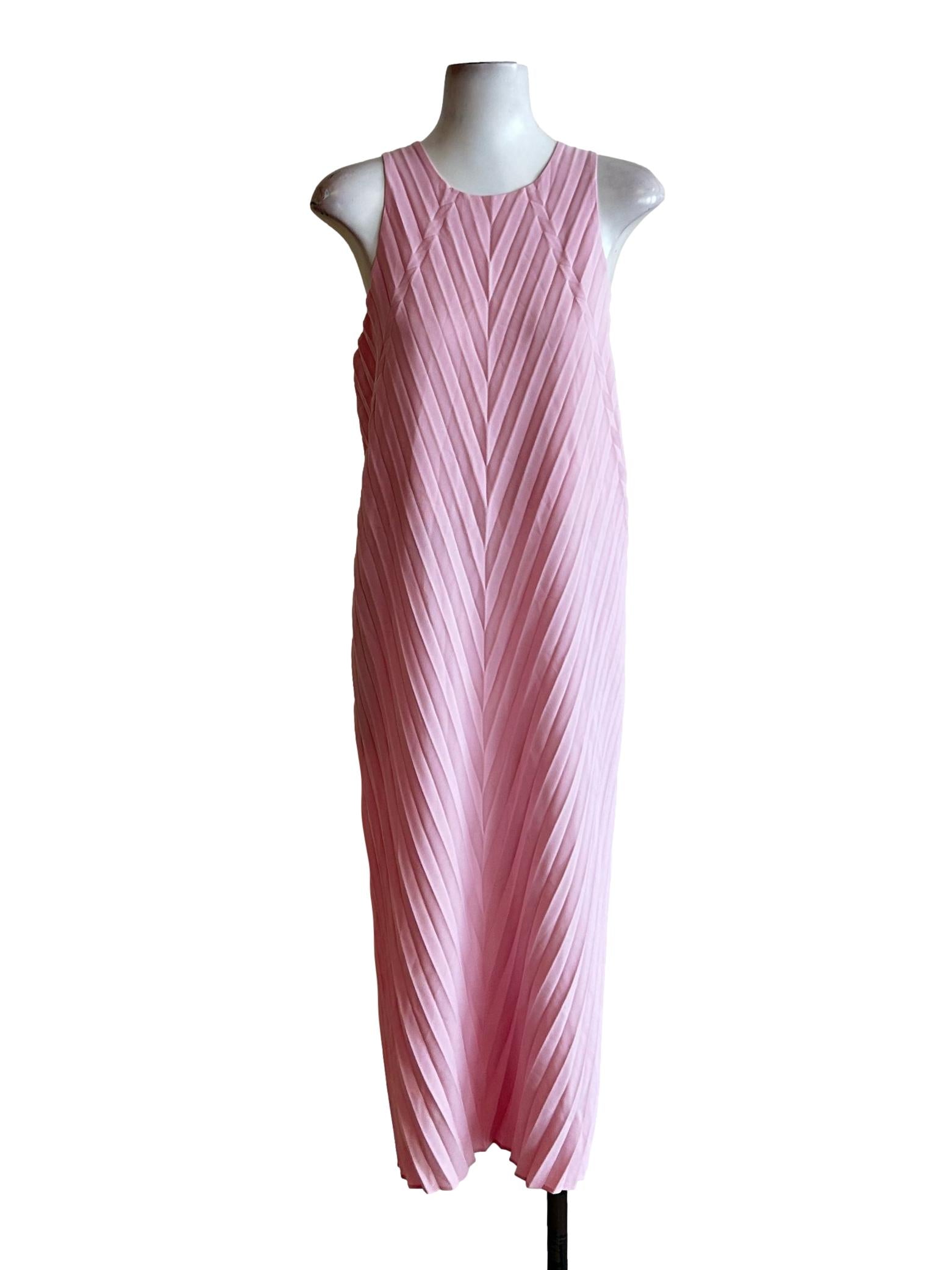 Blush Pink Pleated Dress