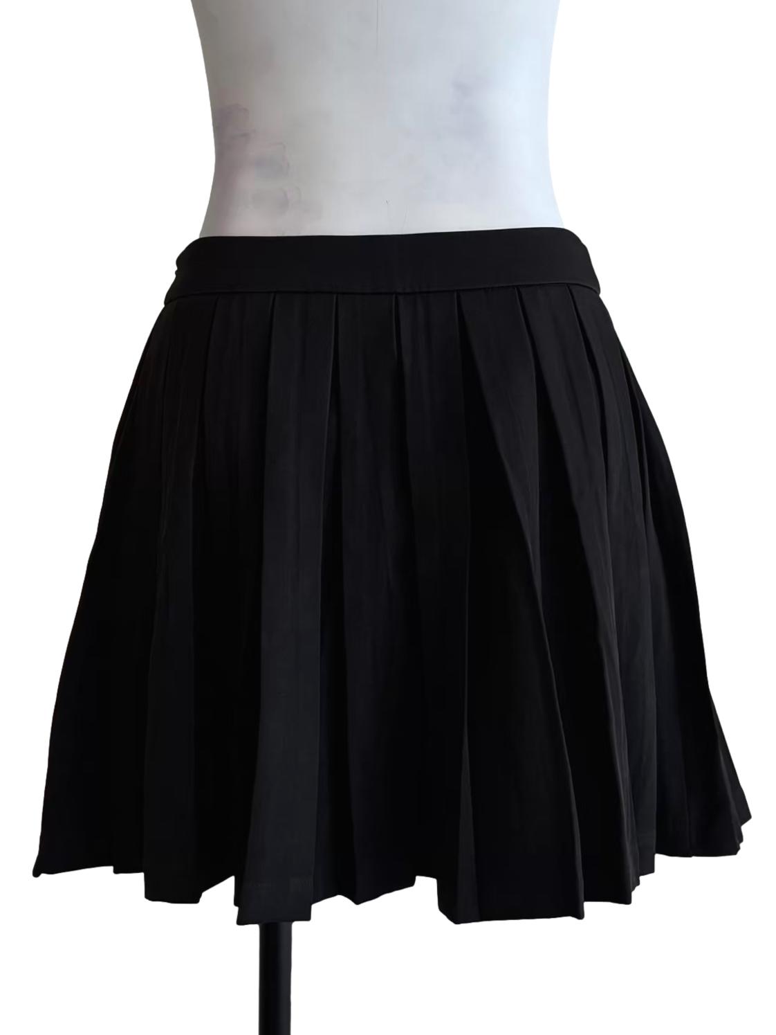 Jet Black Mini Tennis Skirt