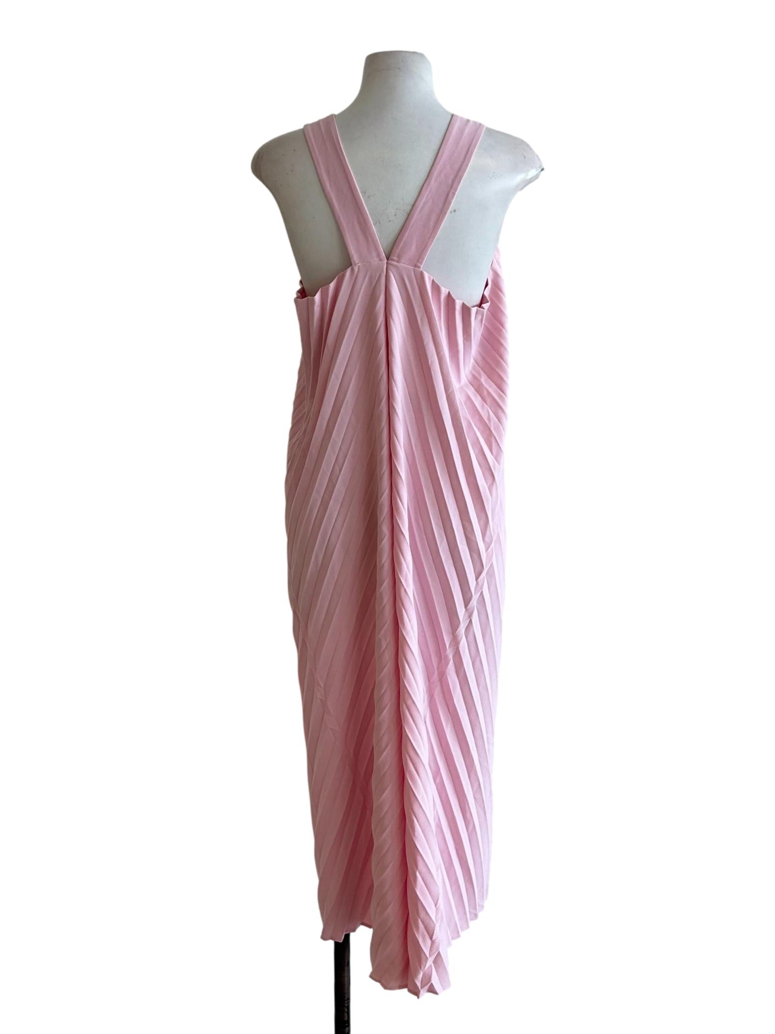 Blush Pink Pleated Dress