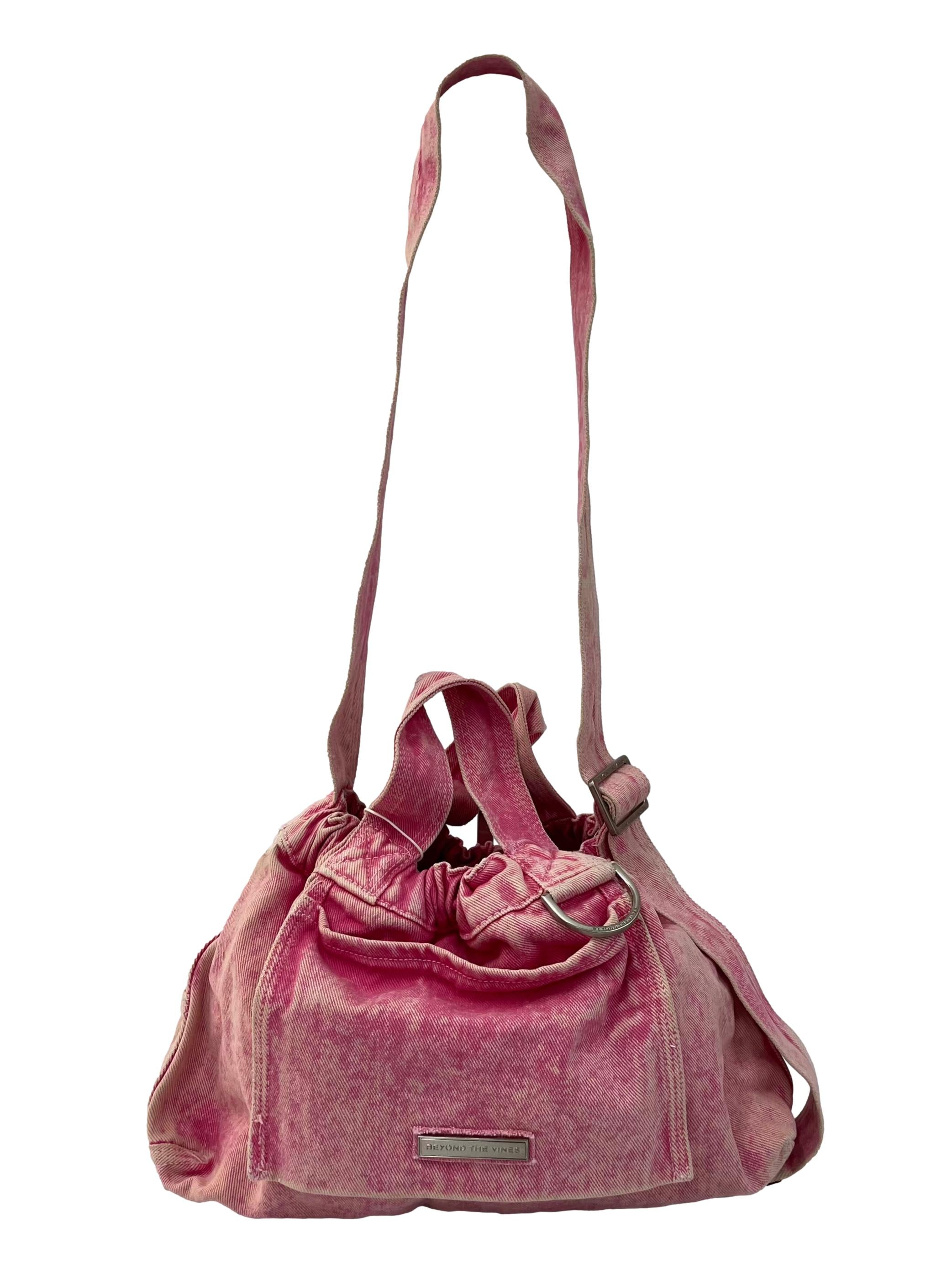 Pink XS Denim Dumpling Bag
