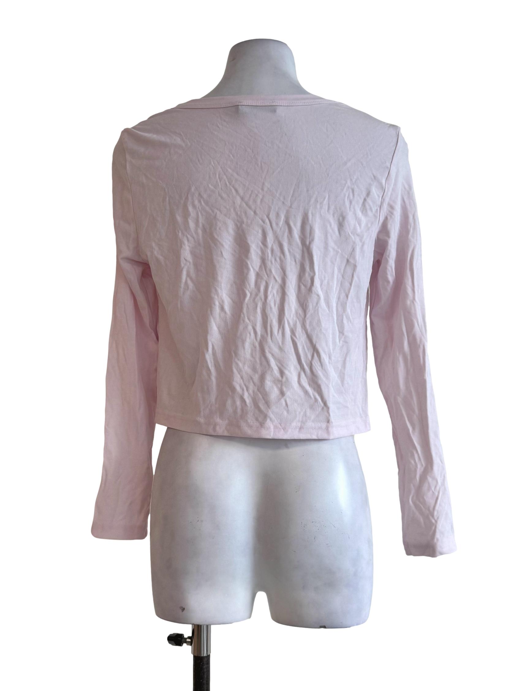 Baby Pink Long Sleeve Cardigan
