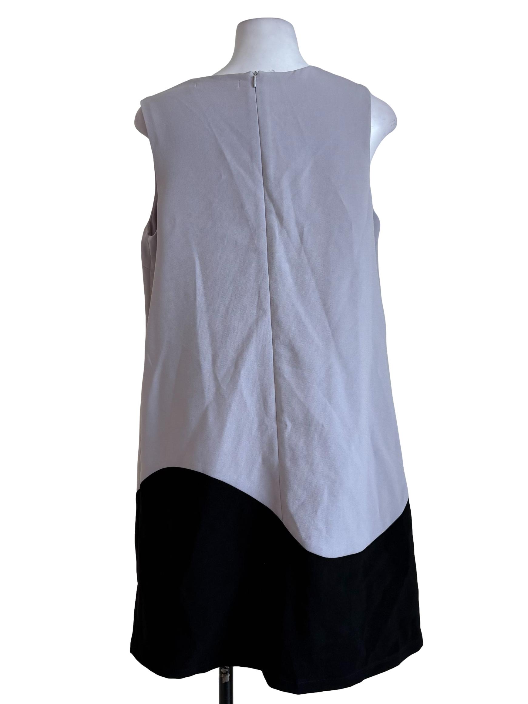 Mauve Black Wave Shift Dress