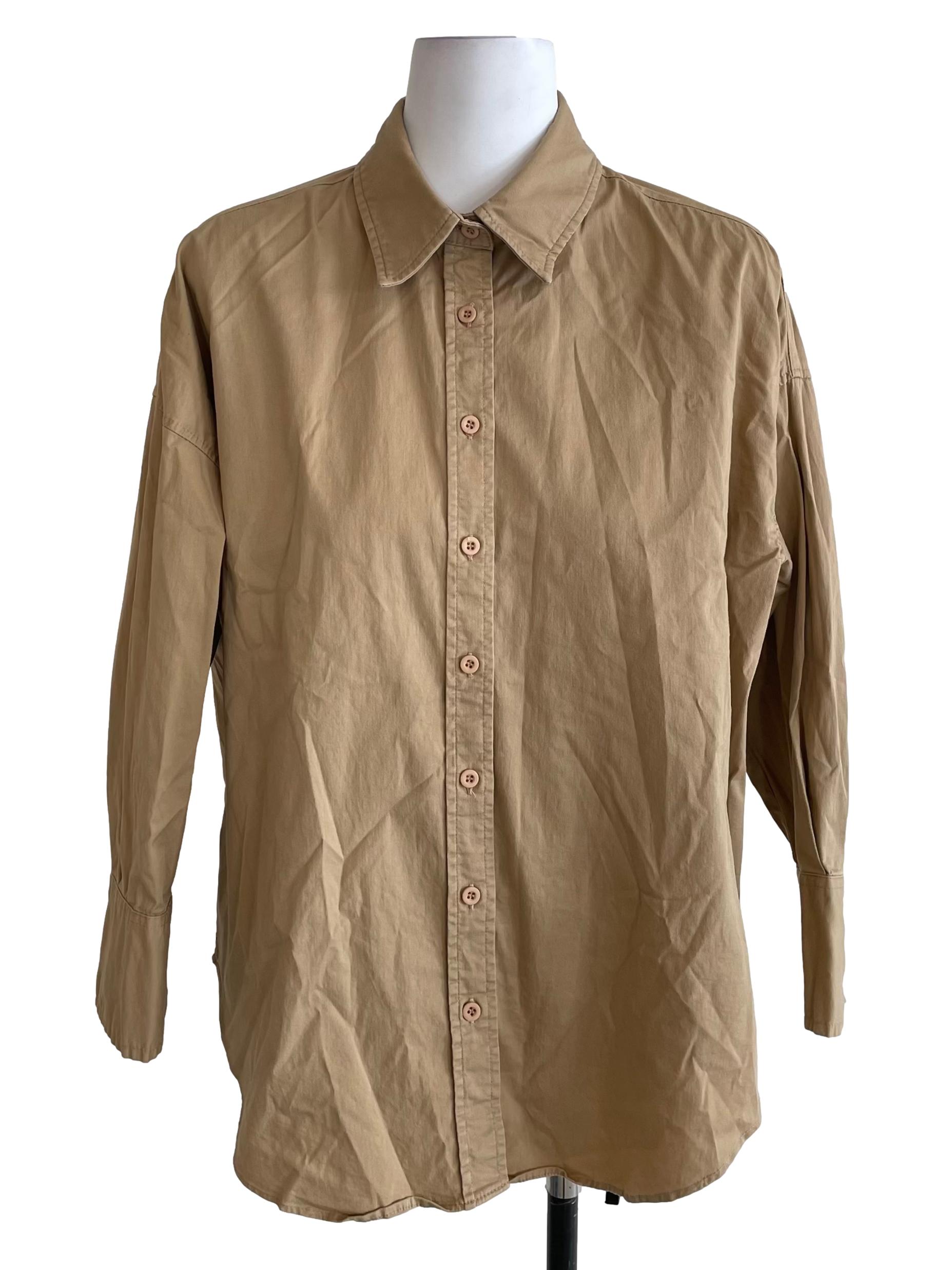 Peanut Brown Button Down Shirt
