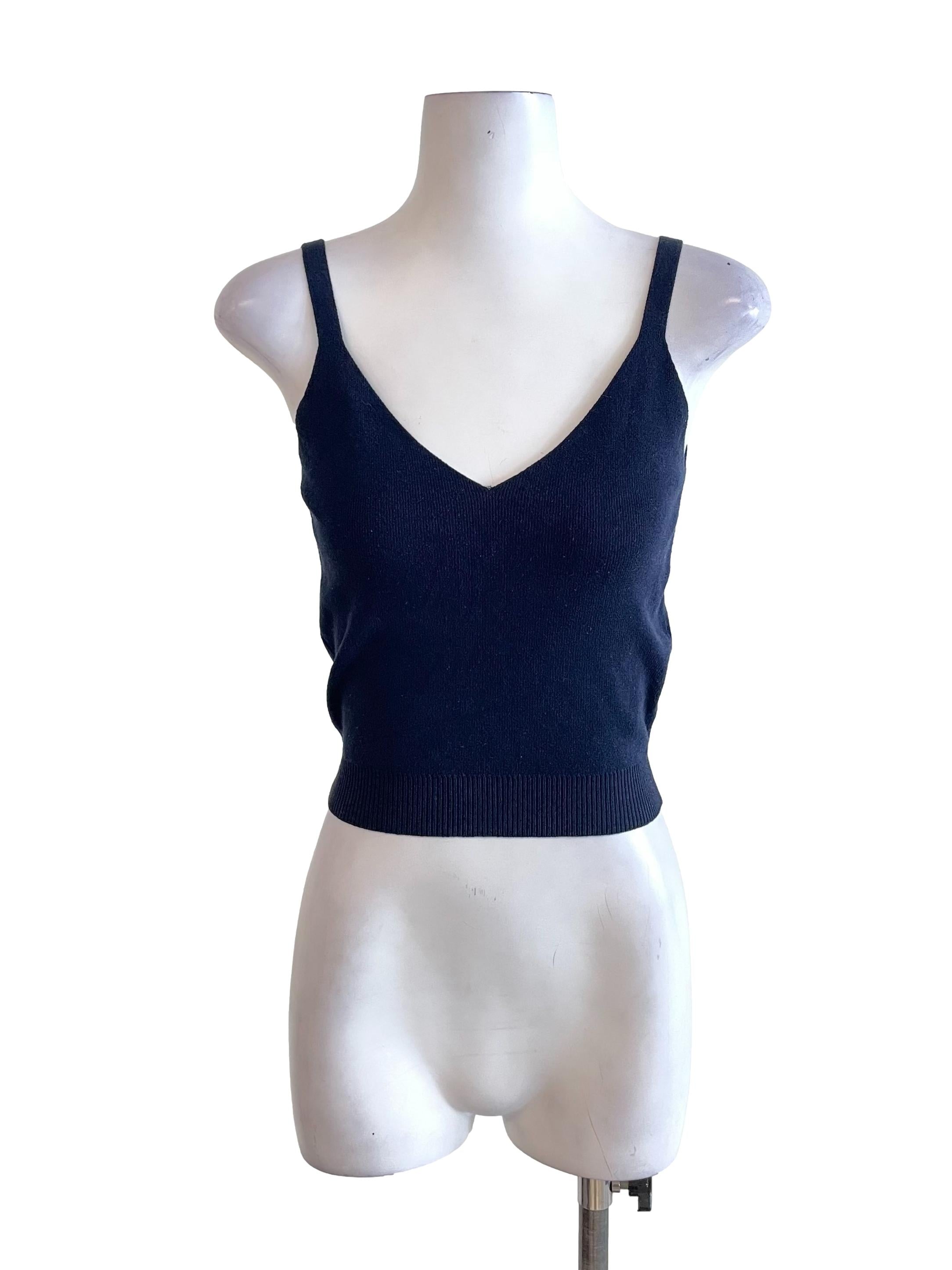 Deep Navy Knit Mini Top