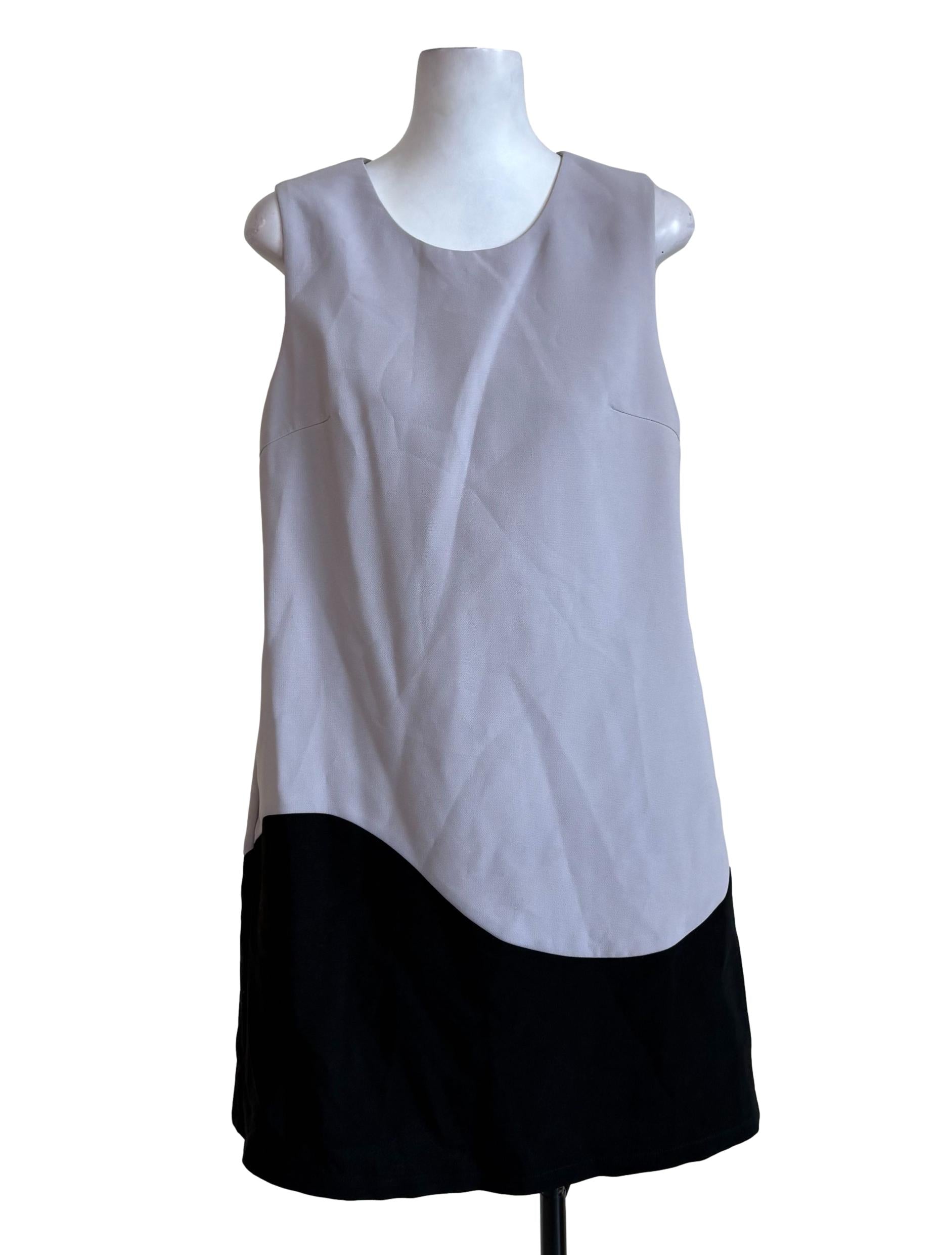 Mauve Black Wave Shift Dress