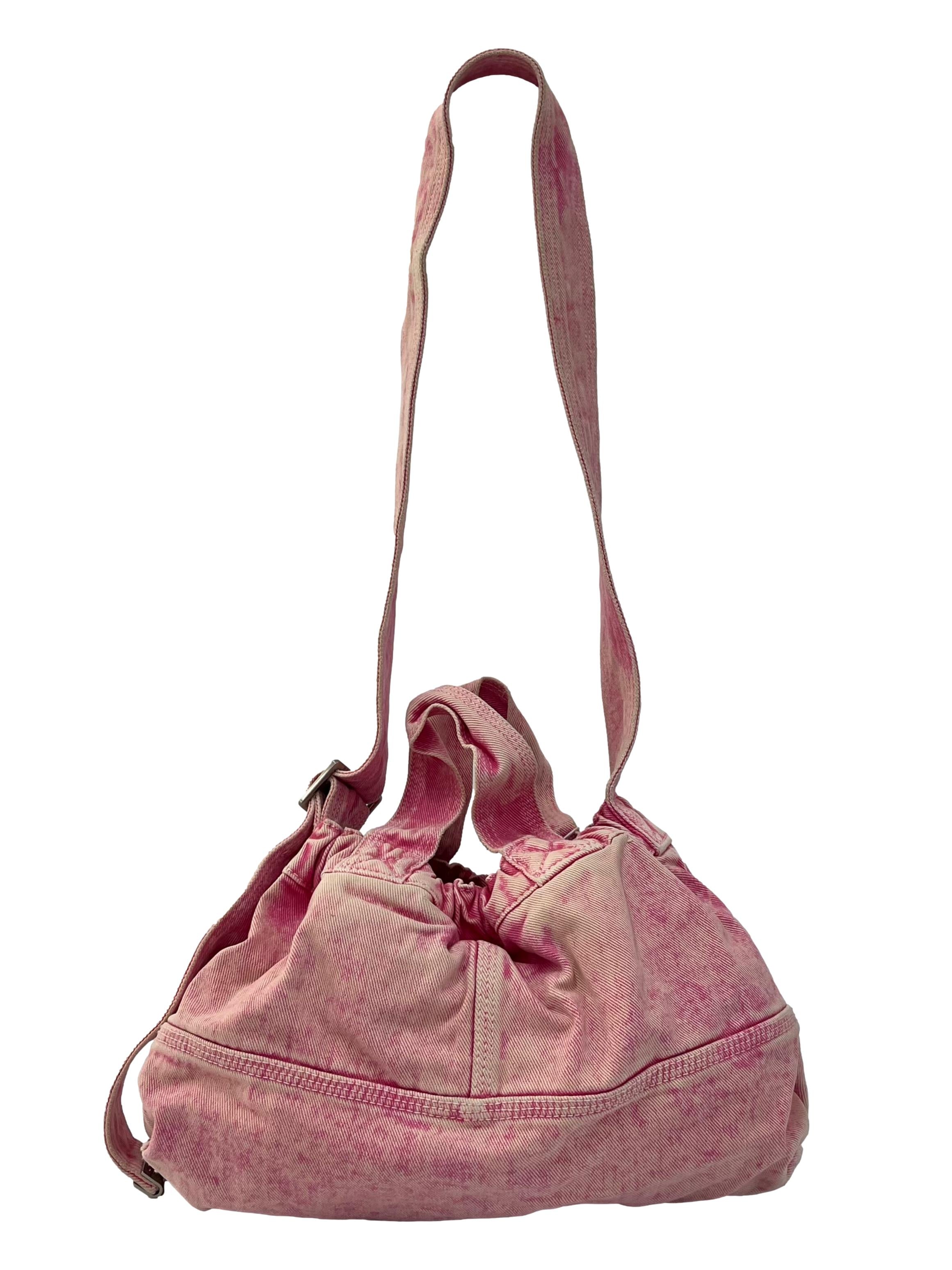 Pink XS Denim Dumpling Bag