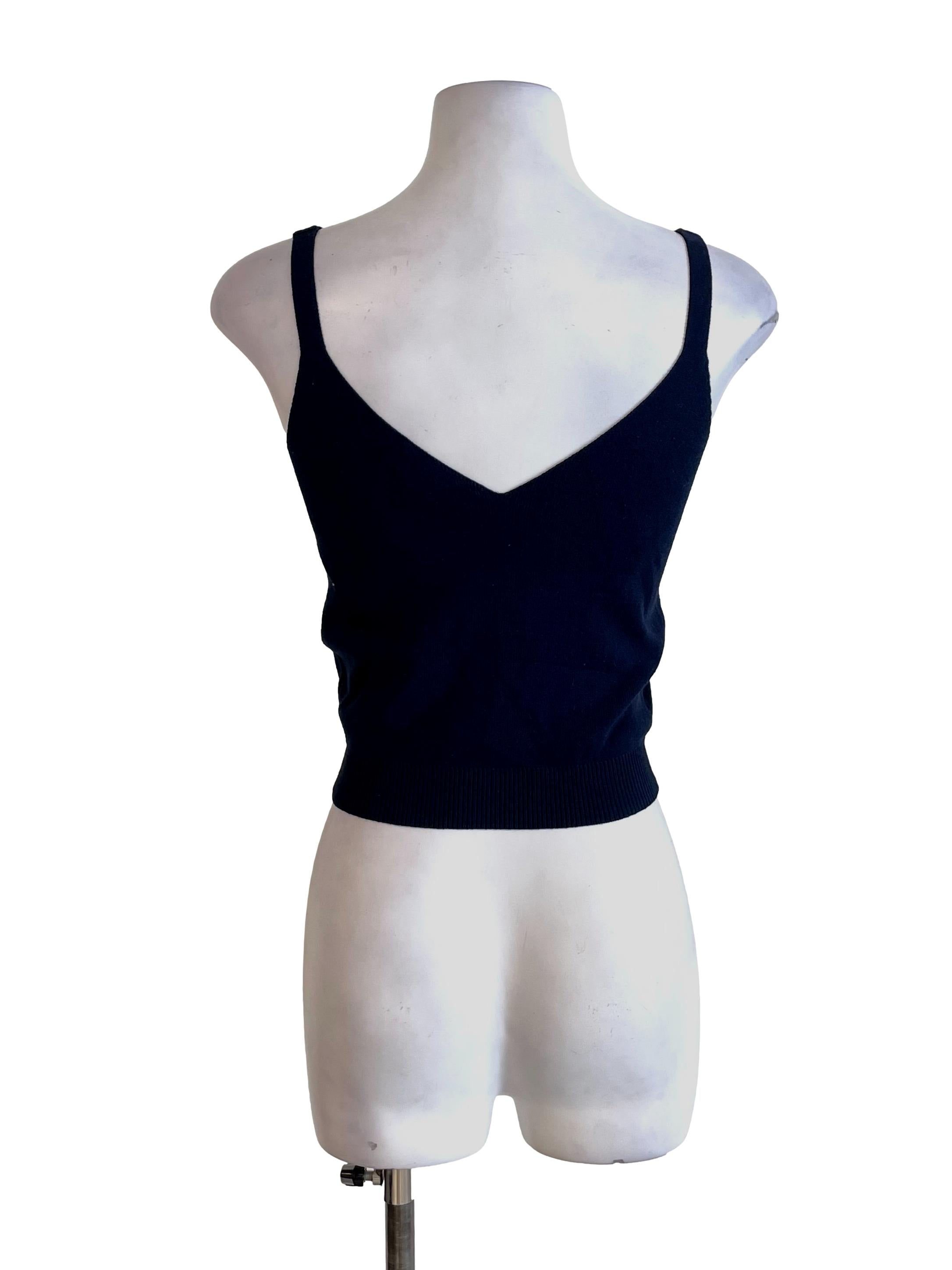 Deep Navy Knit Mini Top
