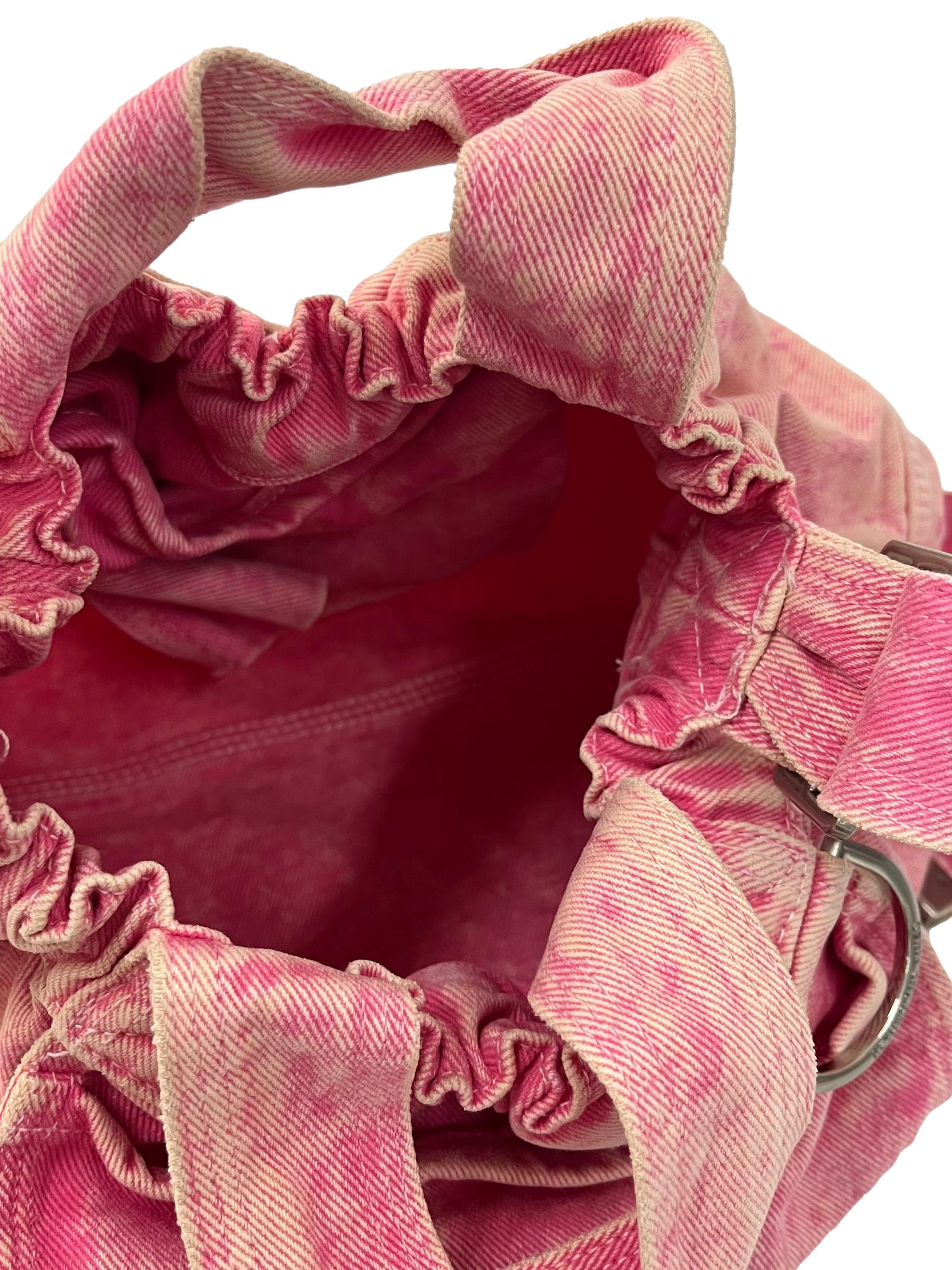 Pink XS Denim Dumpling Bag