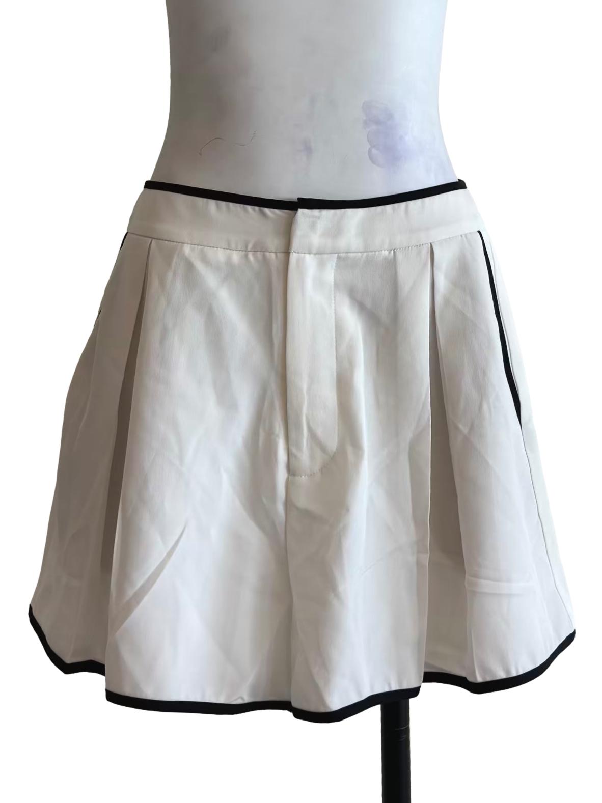 Off White Black Hem Shorts