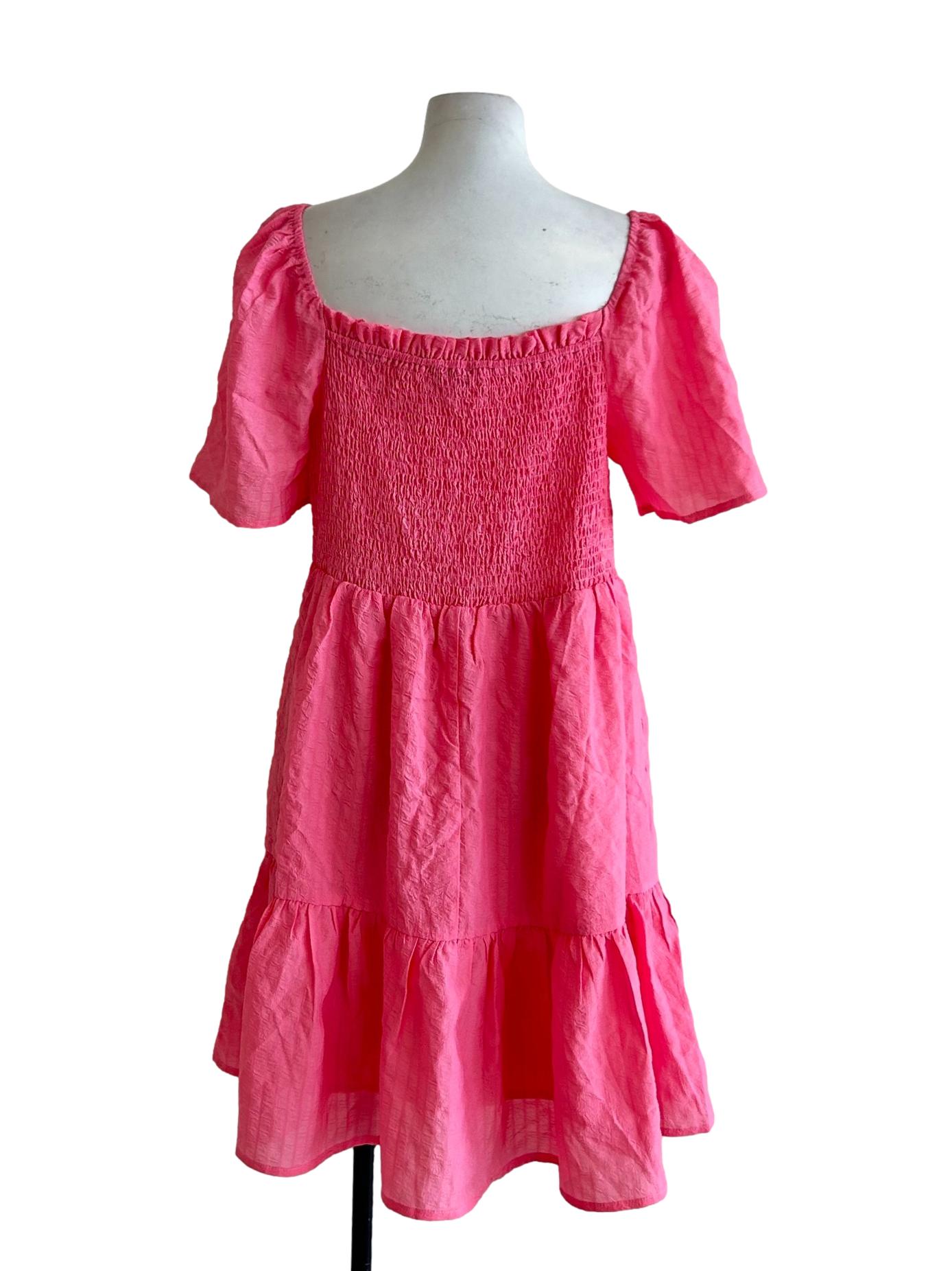 Bubblegum Pink Smocked Dress