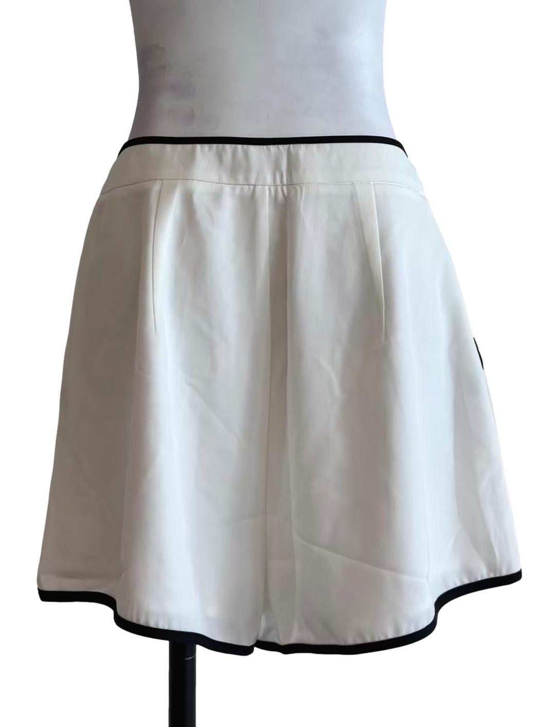 Off White Black Hem Shorts