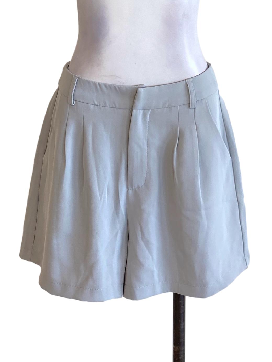 Light Sky Blue High Waisted Loose Shorts