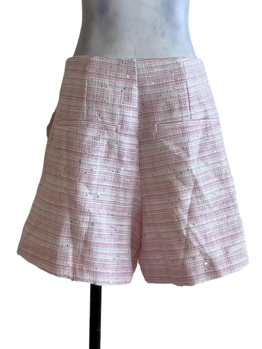 Blush Pink Tartan Shorts