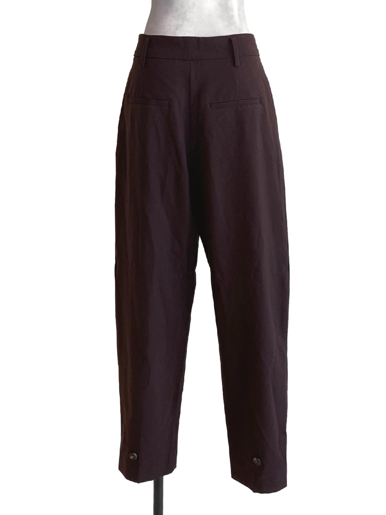 Umber Brown Plain Formal Pants