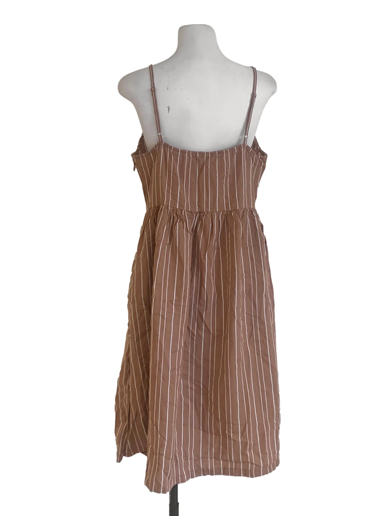 Tawny Brown Candy Stripe Dress