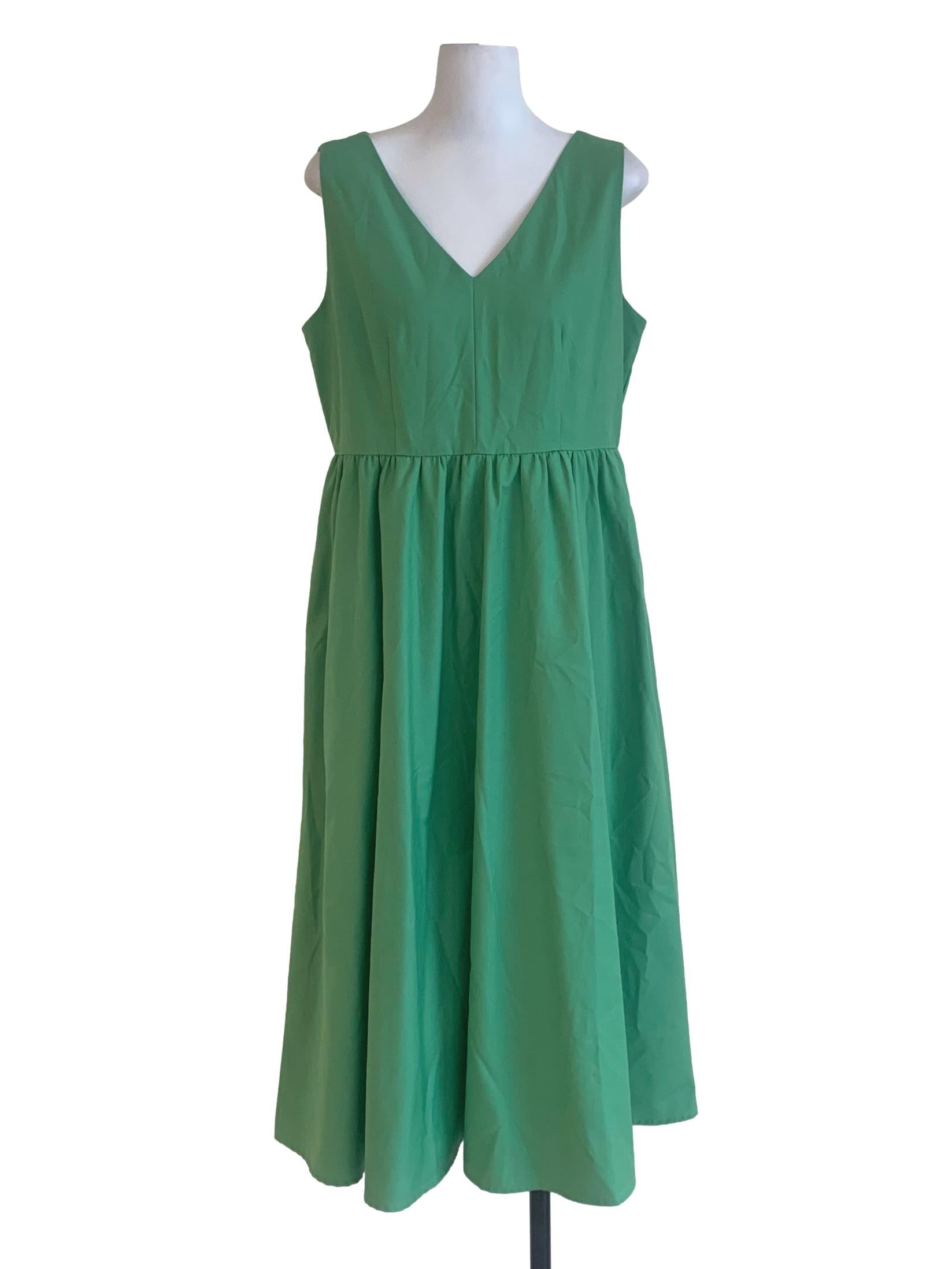 Parakeet Green Drop Waist Dress
