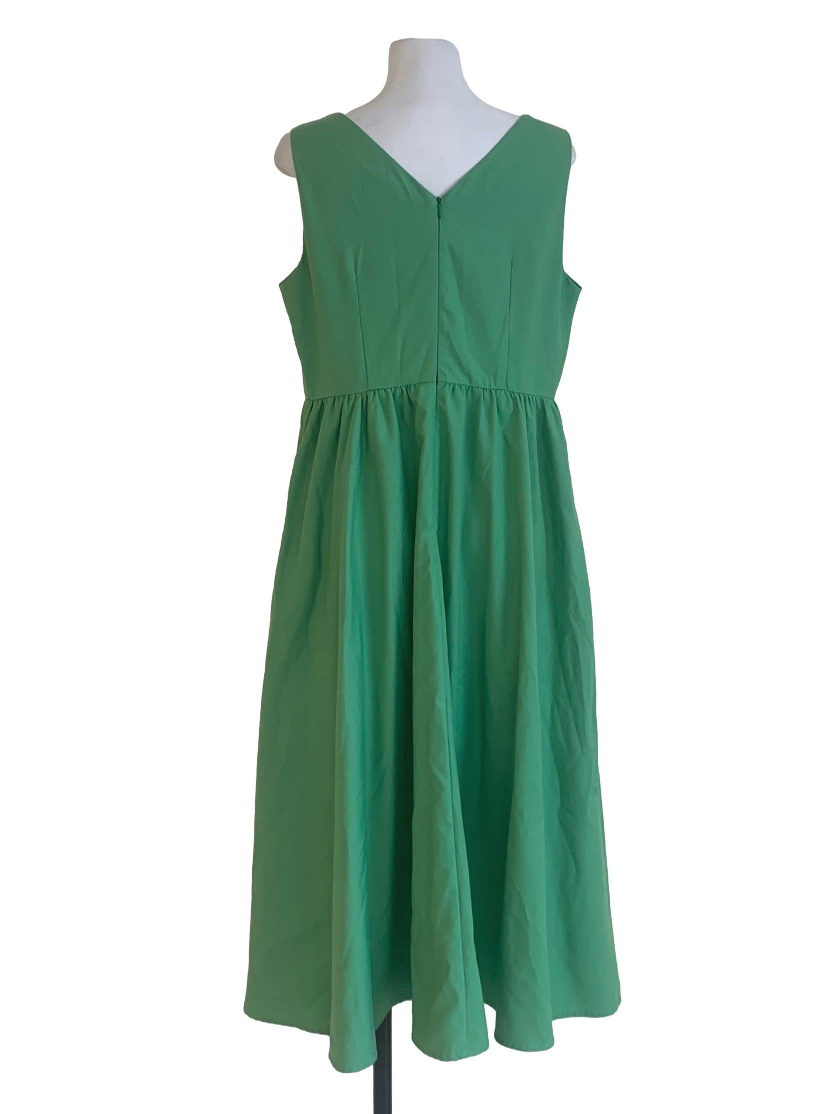 Parakeet Green Drop Waist Dress