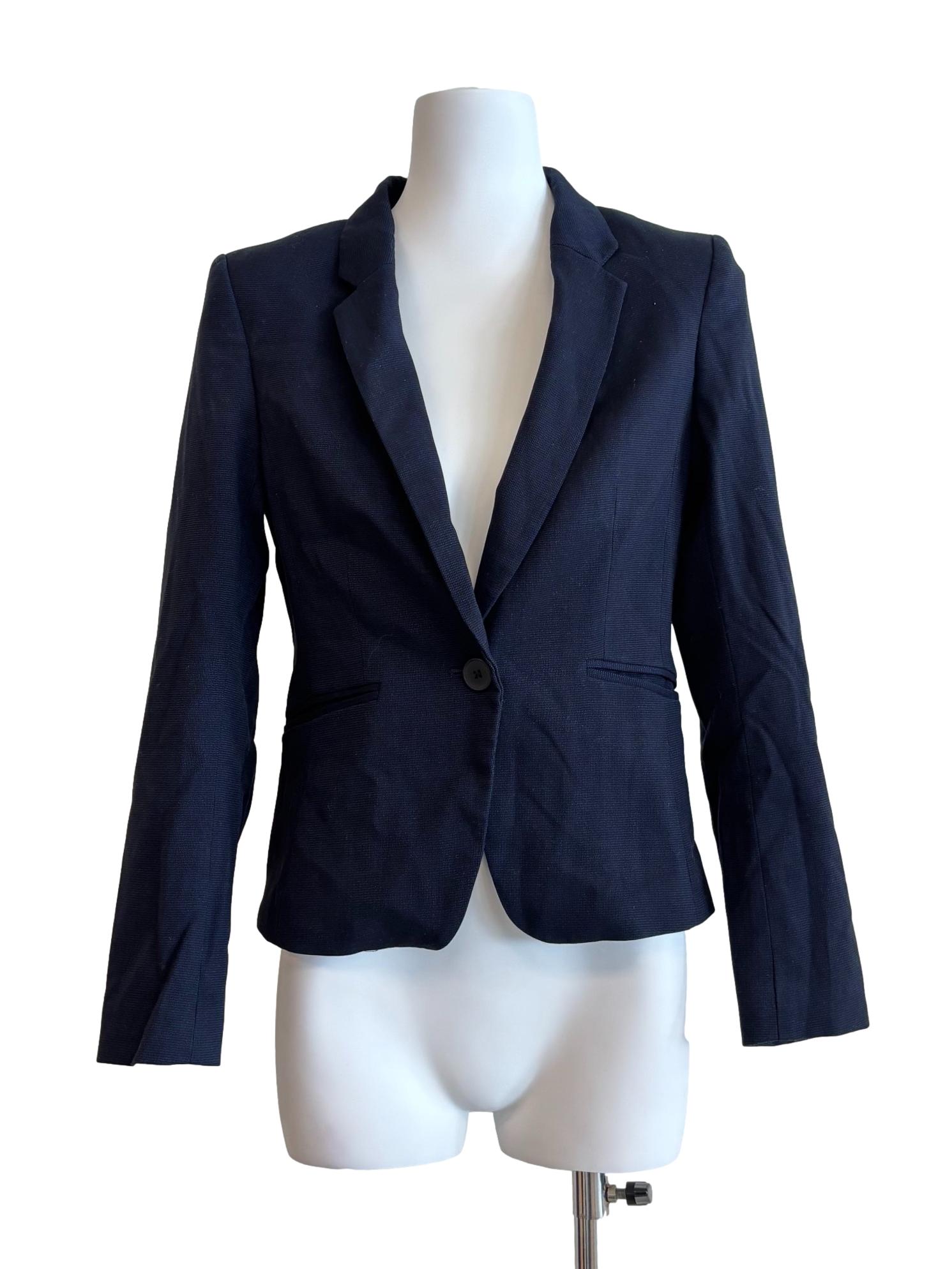 Navy Blue One Button Blazer