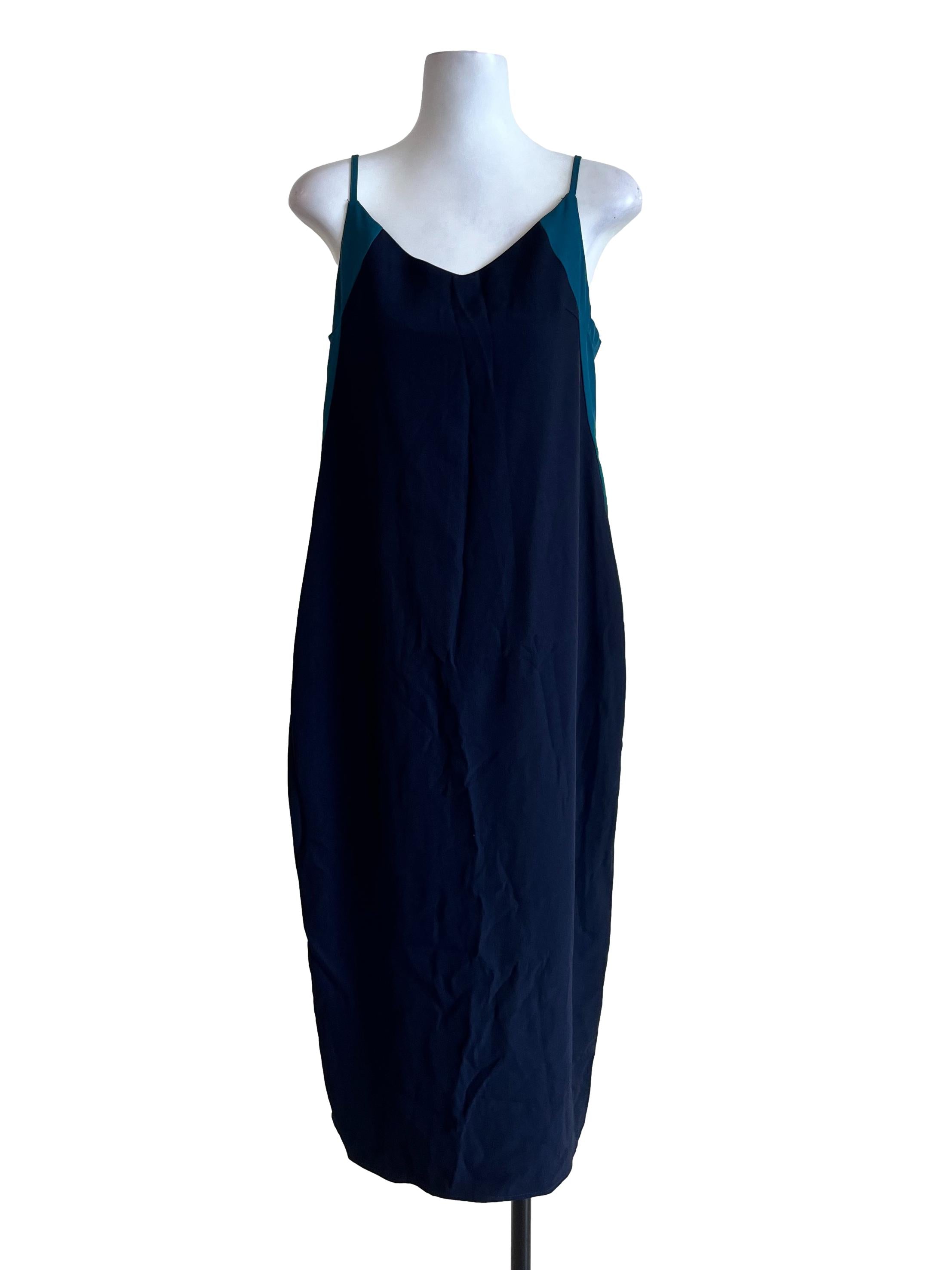 Dark Blue Lined Dress