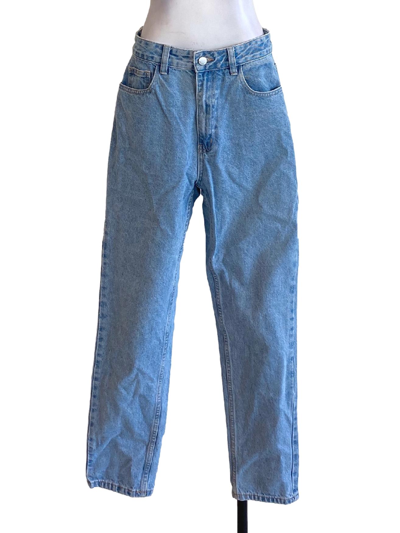 Light Denim Blue High Waisted Jeans