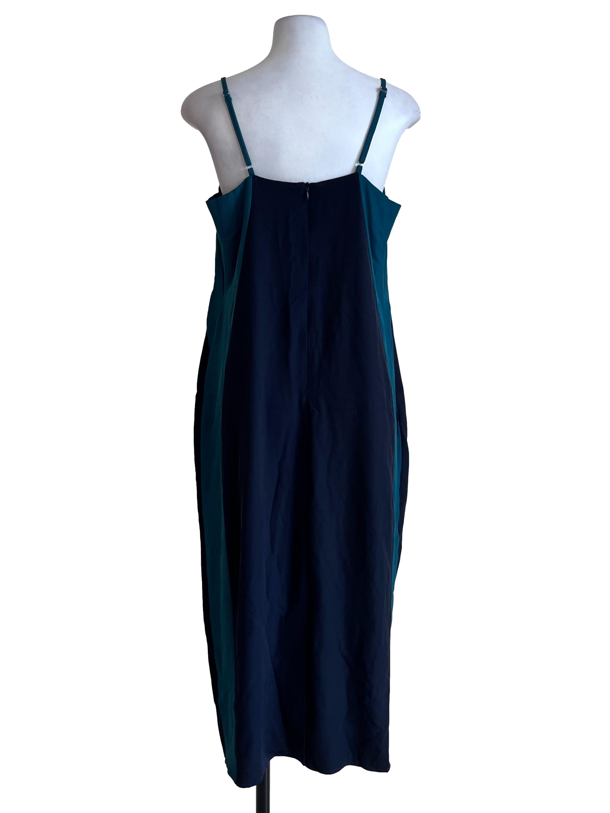 Dark Blue Lined Dress