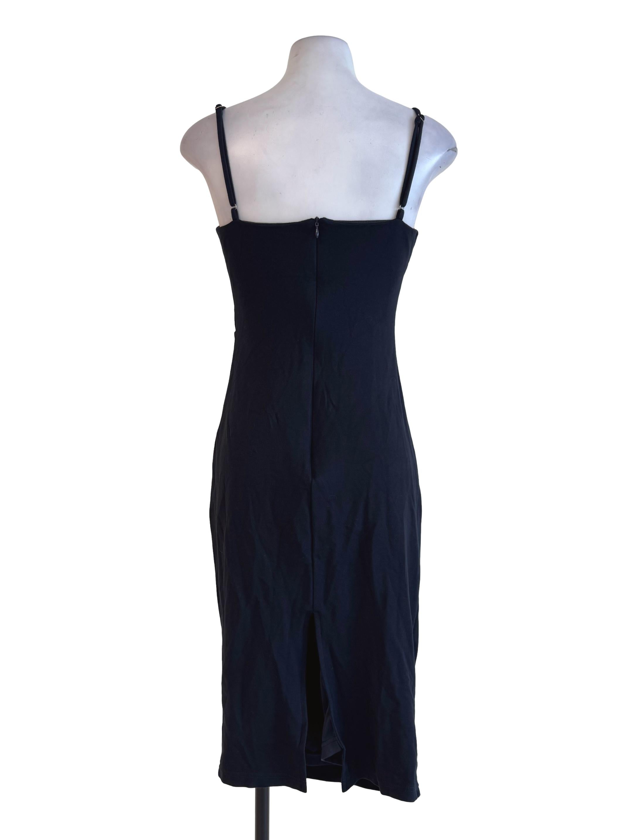 Blue Black Sleeveless Bodycon Dress