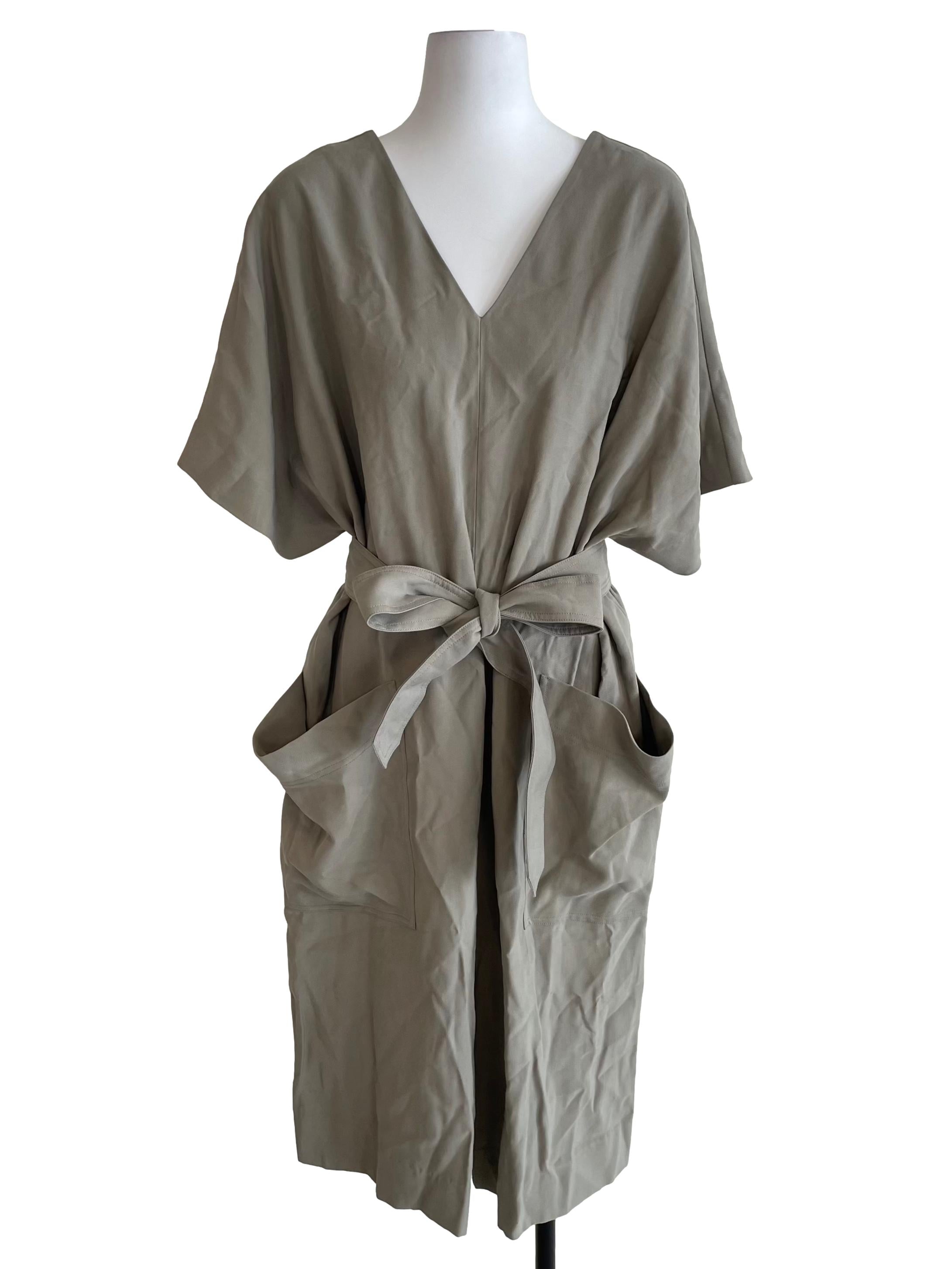 Ash Olive Drop Shoulder Baggy Romper
