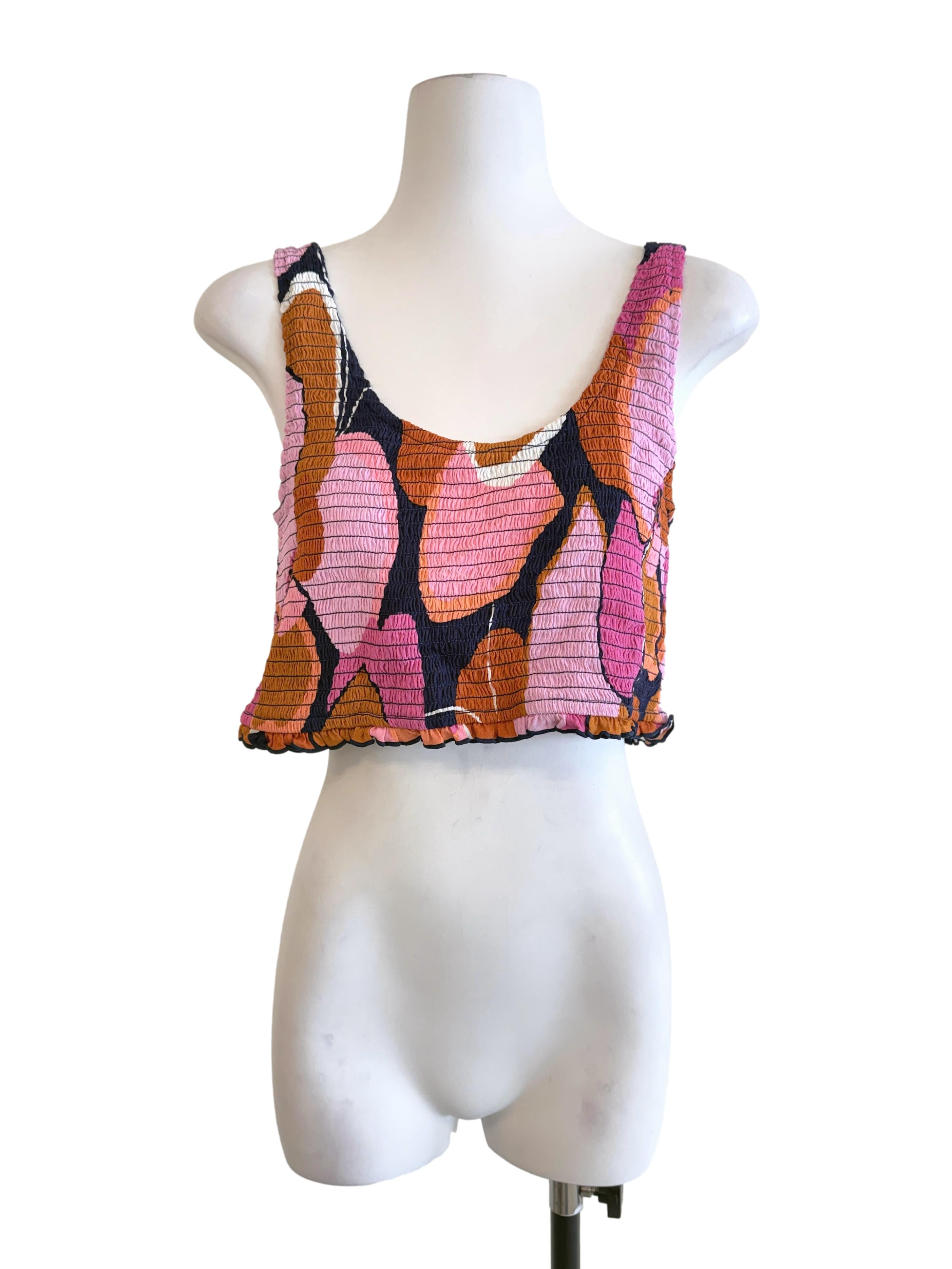 Multicolor Stretchable Sleeveless Top