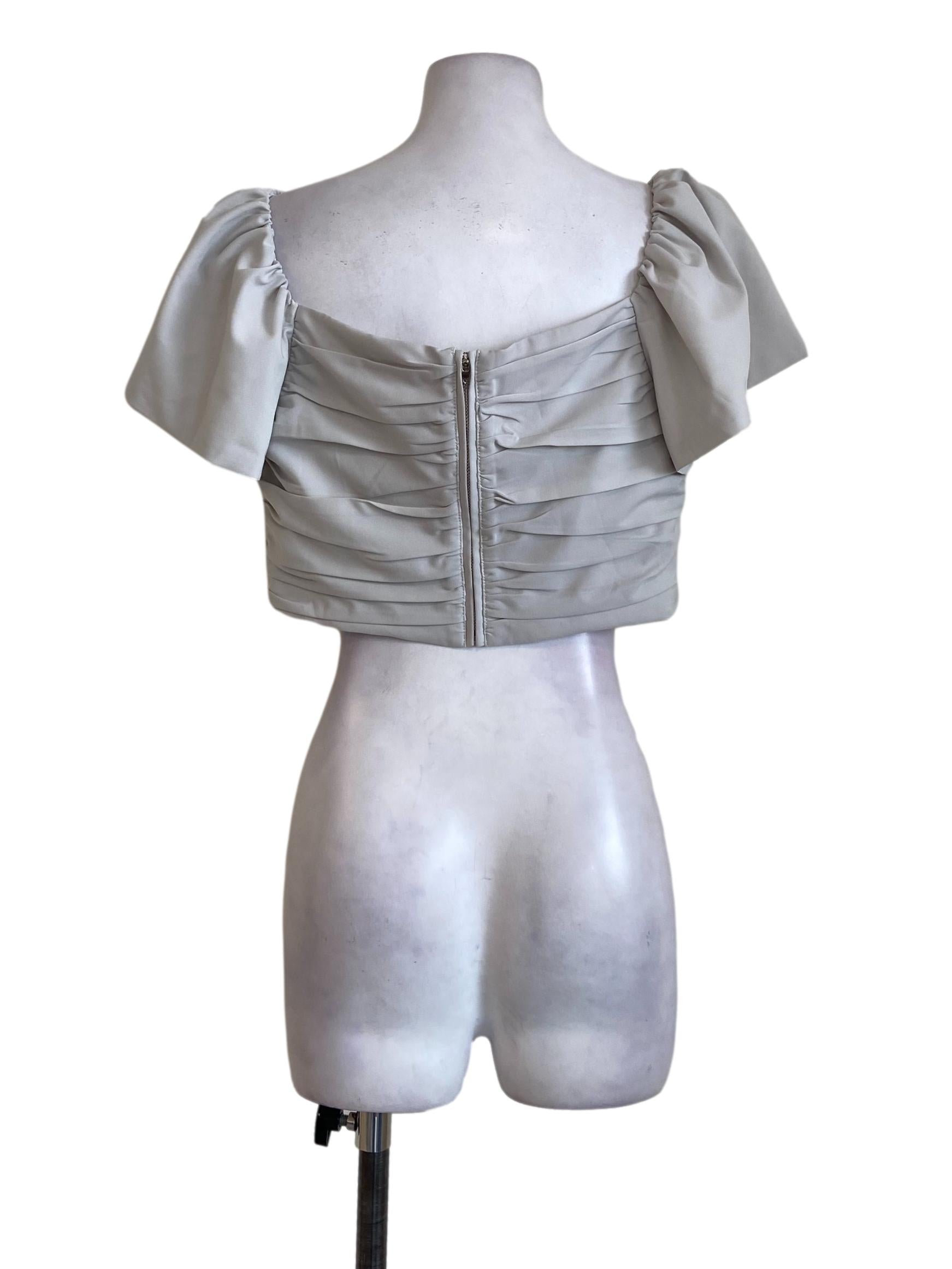 Pistachio Green Cowl Crop Top