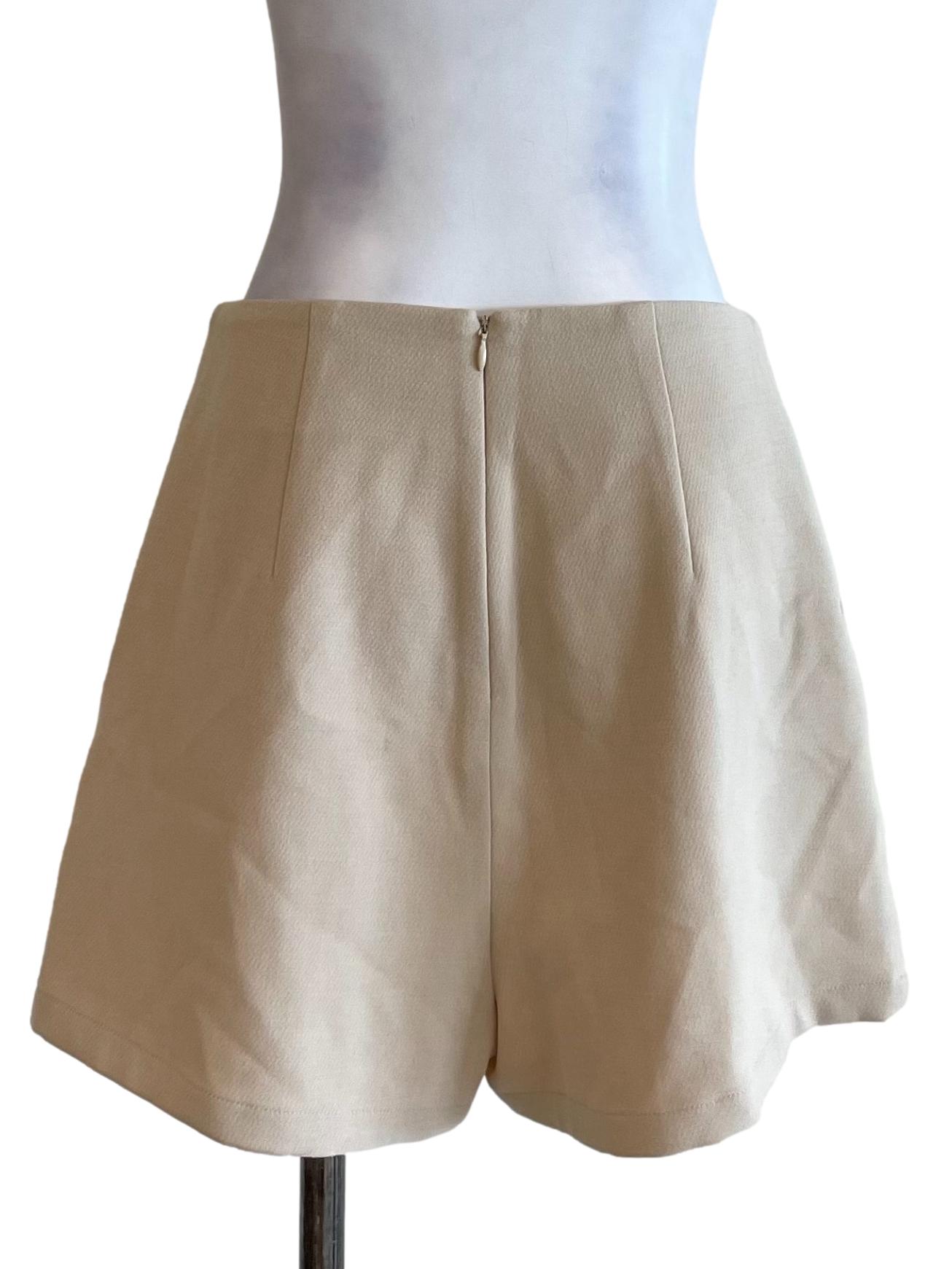 Beige A-Line Shorts