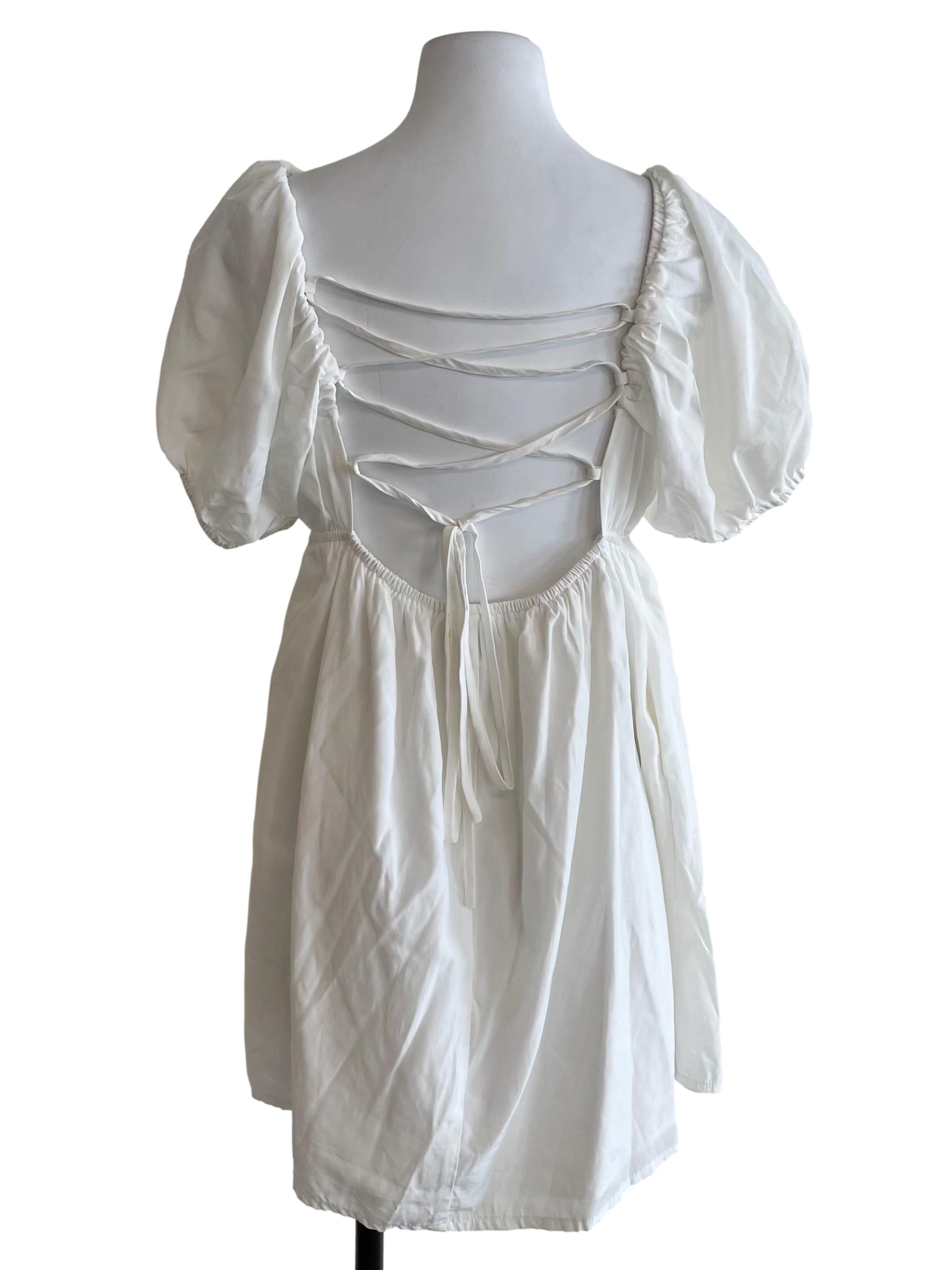 White Puff Sleeves Doll Dress TTR